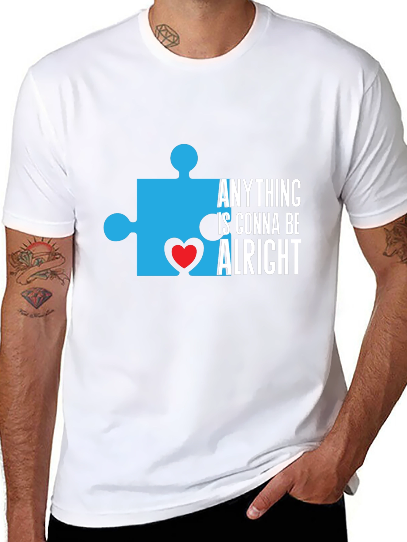 Autism Awareness T-Shirt Puzzle Piece Heart