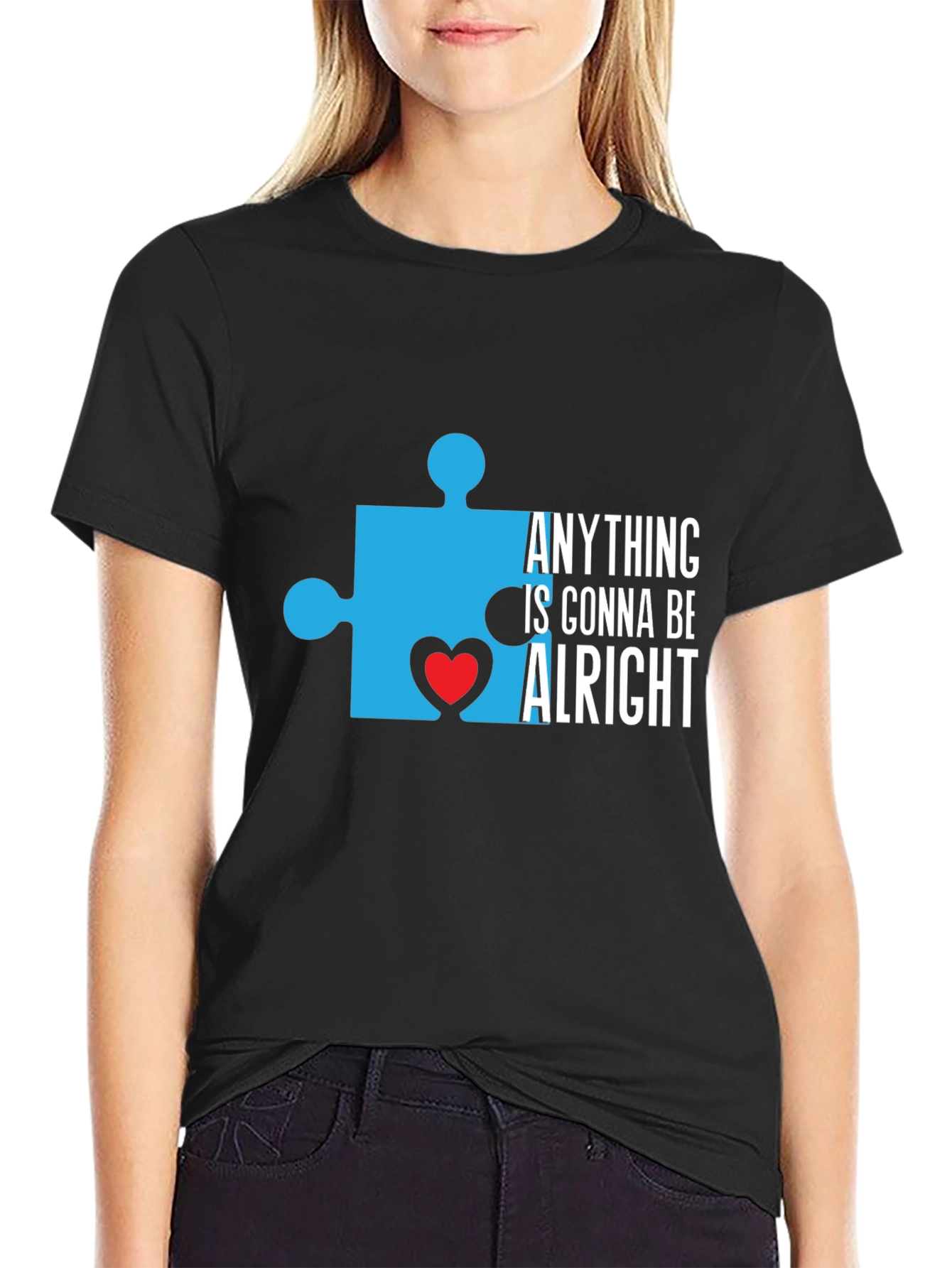 Autism Awareness T-Shirt Puzzle Piece Heart