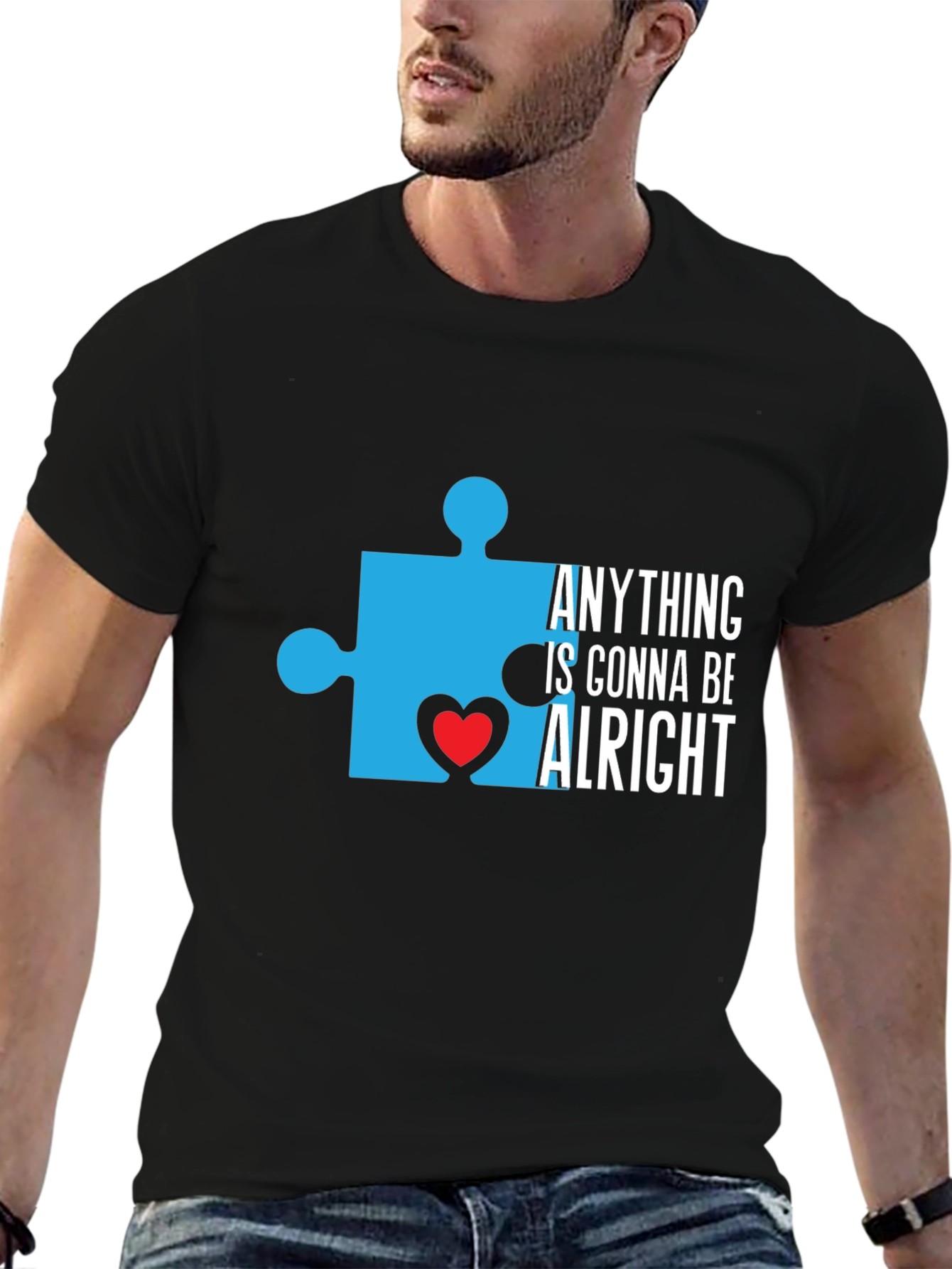 Autism Awareness T-Shirt Puzzle Piece Heart