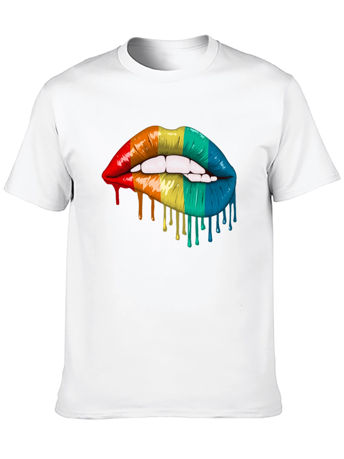 Rainbow Lips Graphic T-Shirt - Pride Tee