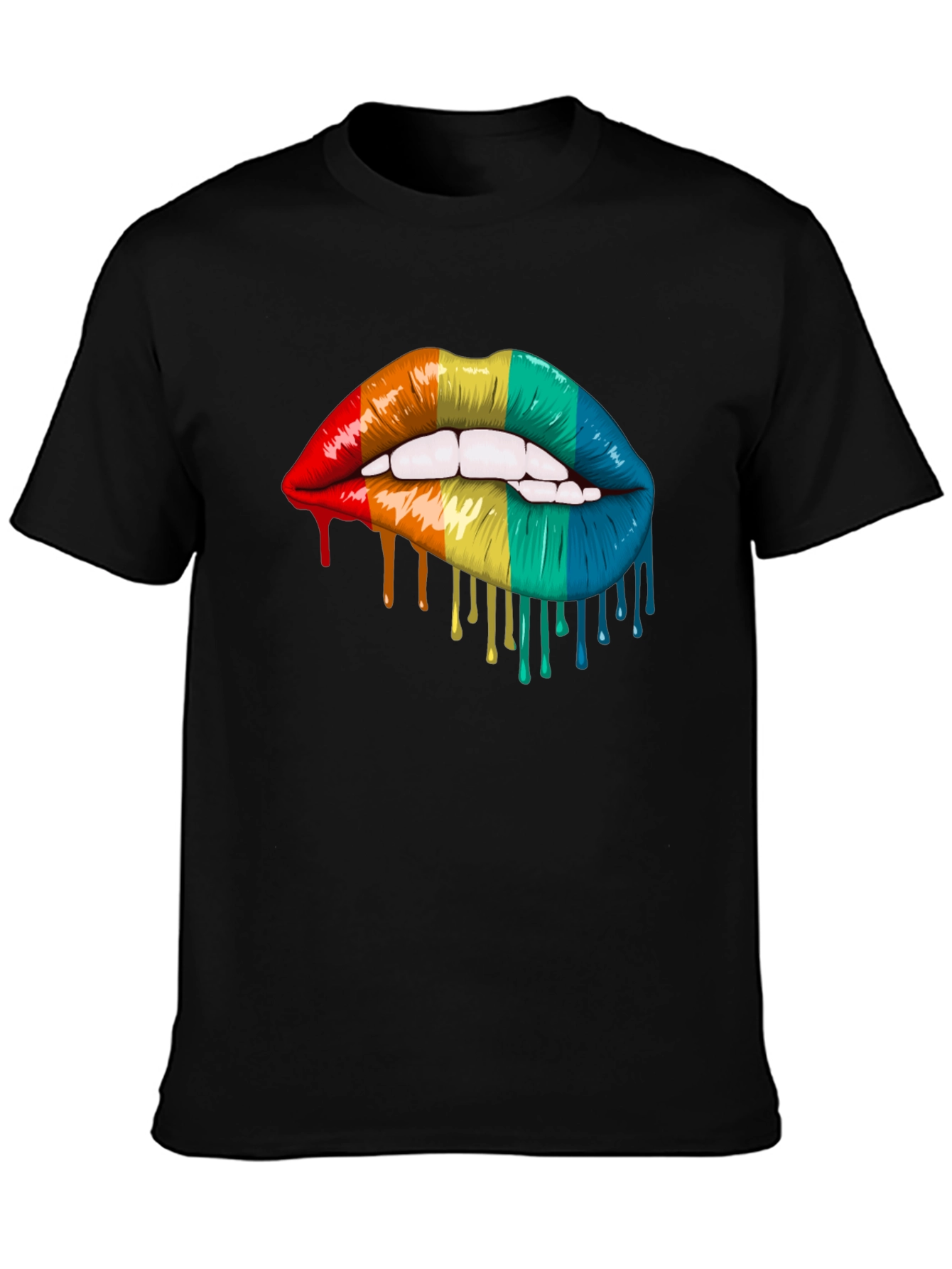 Rainbow Lips Graphic T-Shirt - Pride Tee