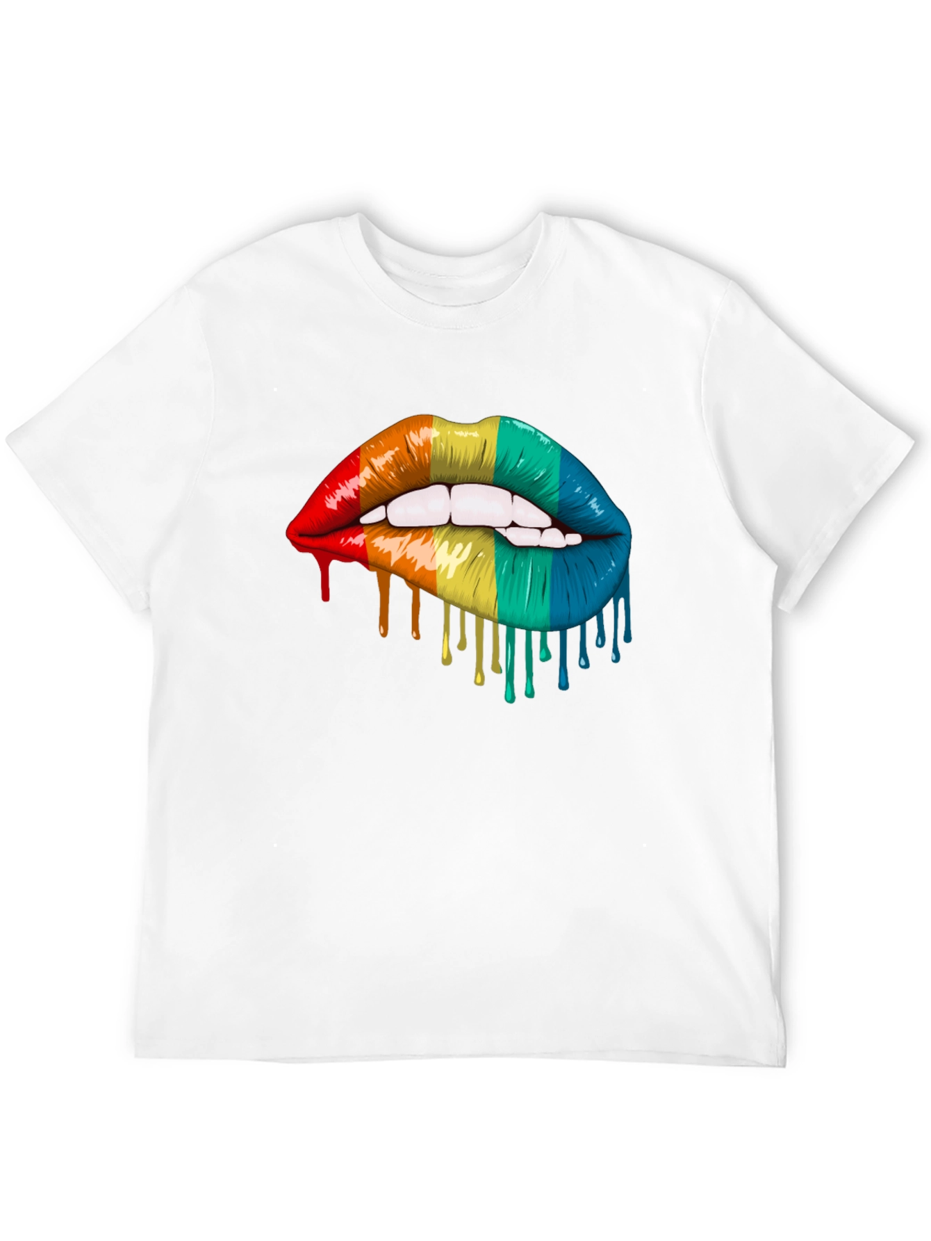 Rainbow Lips Graphic T-Shirt - Pride Tee