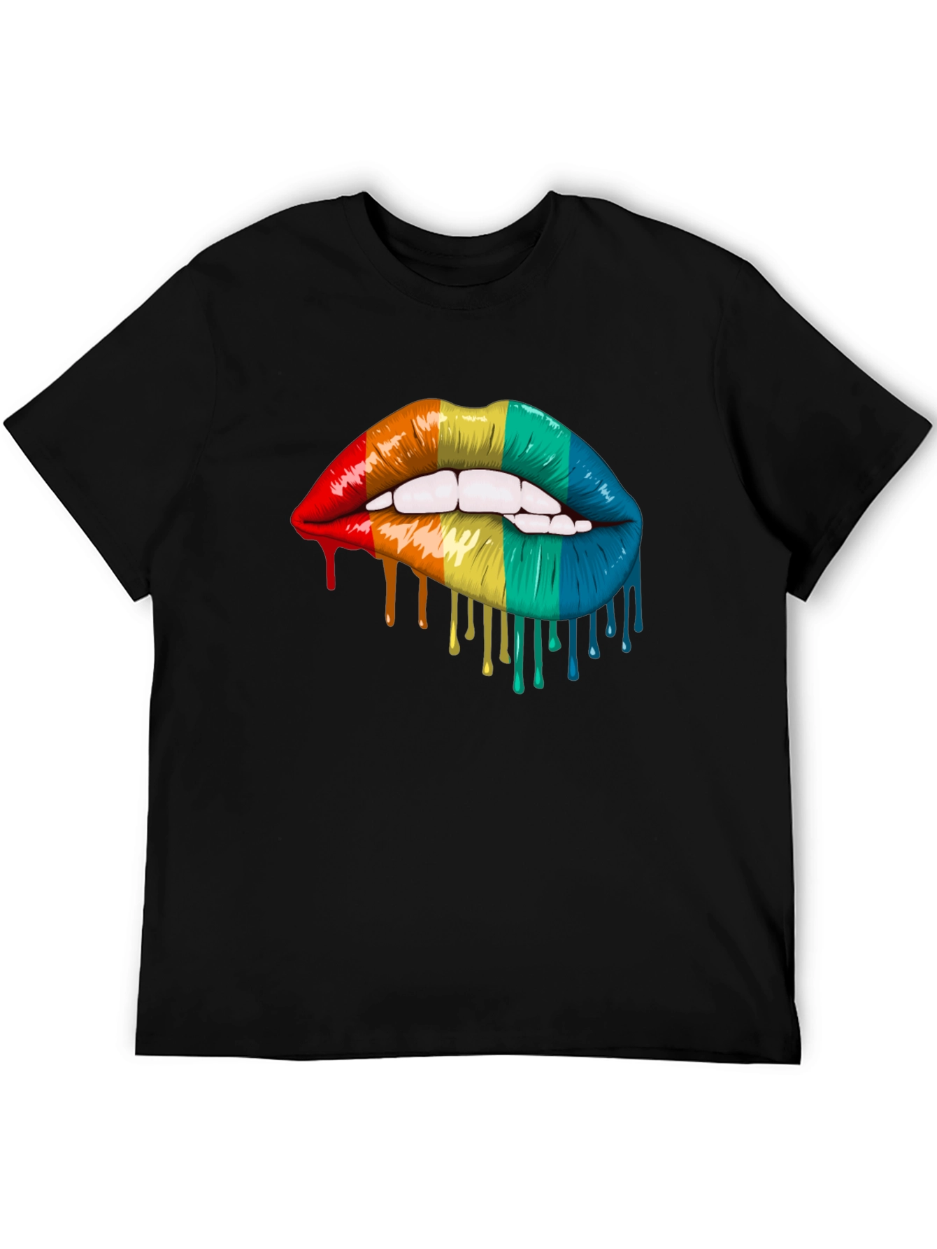 Rainbow Lips Graphic T-Shirt - Pride Tee