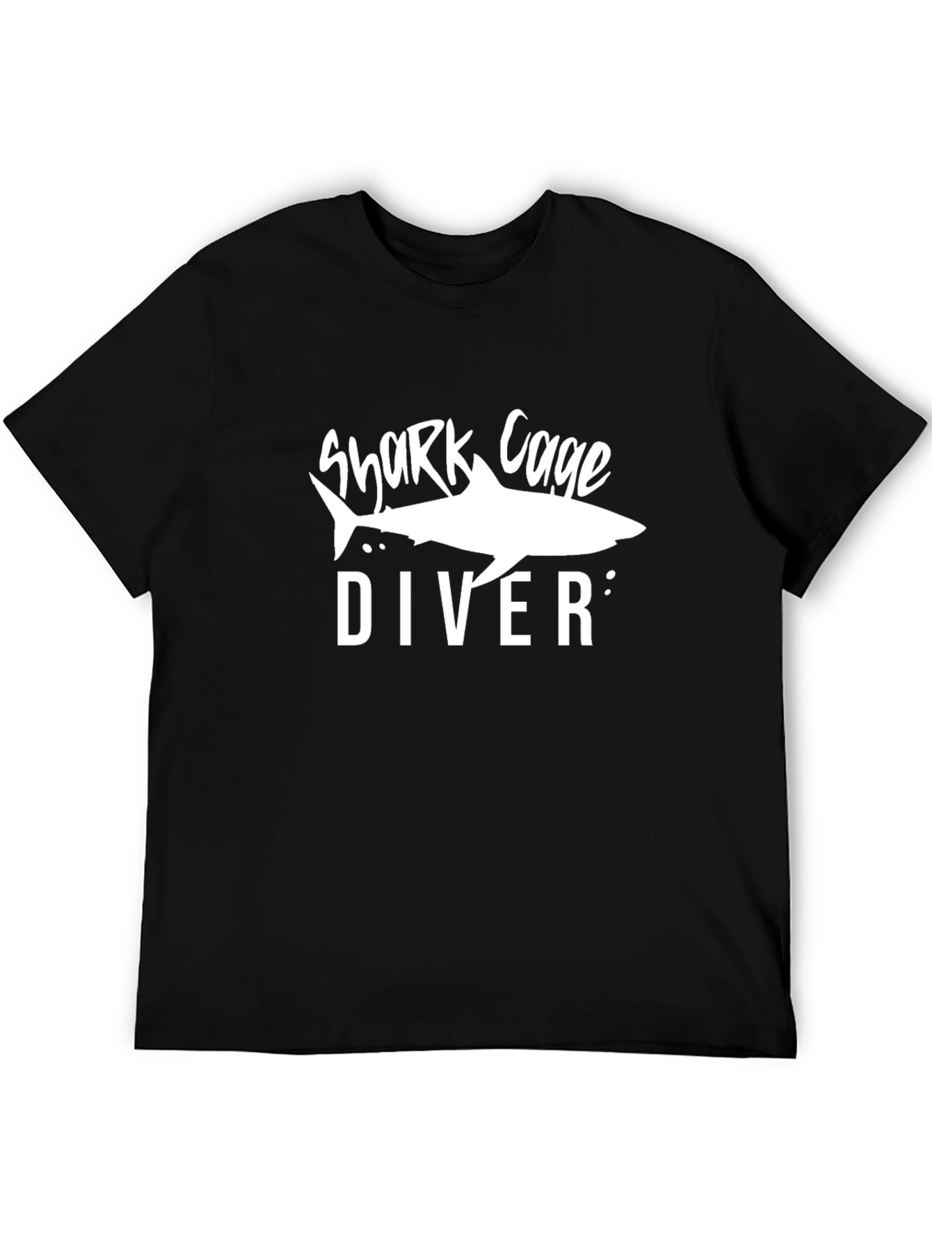 Shark Cage Diver Graphic Tee - Dive Adventure Shirt