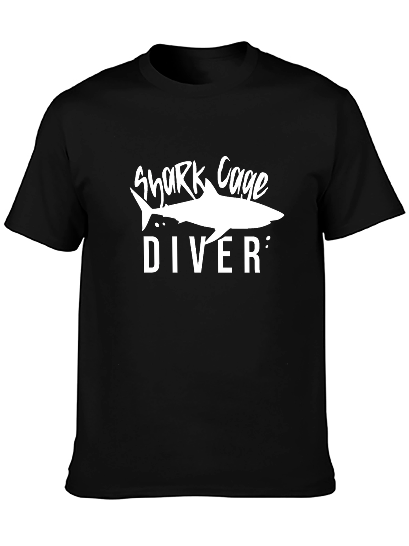 Shark Cage Diver Graphic Tee - Dive Adventure Shirt