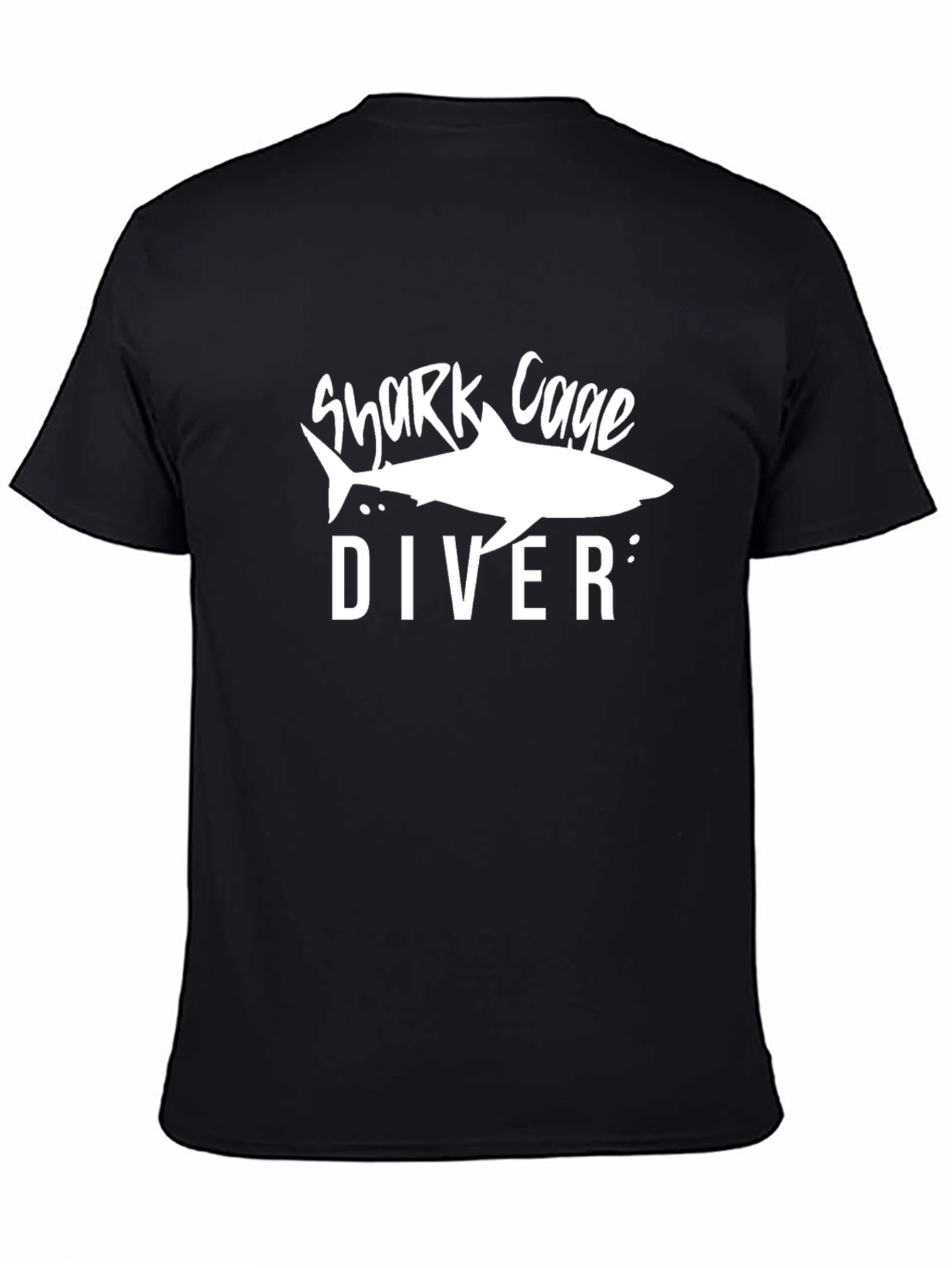 Shark Cage Diver Graphic Tee - Dive Adventure Shirt