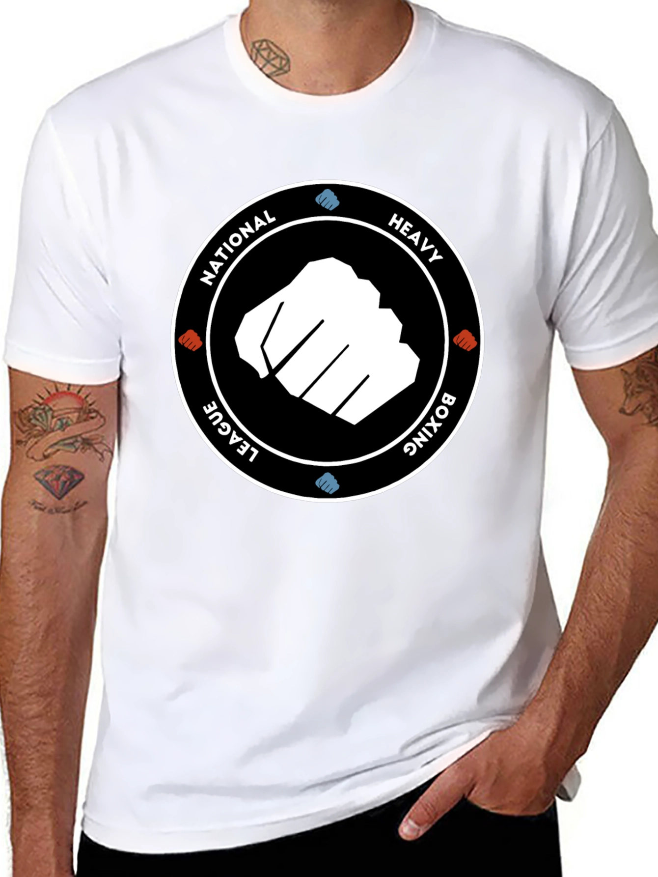 National Heavy Boxing League Black T-Shirt