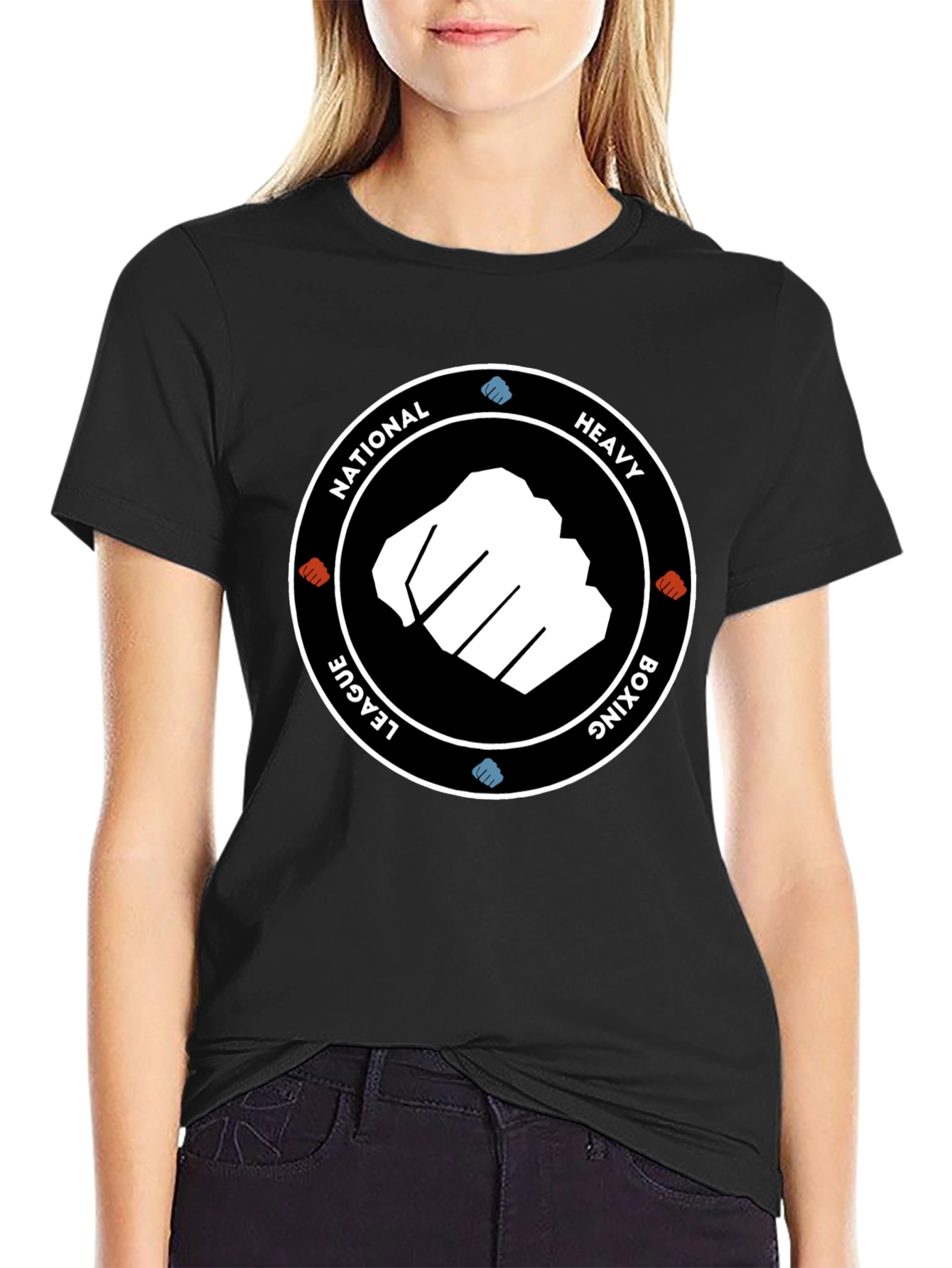 National Heavy Boxing League Black T-Shirt