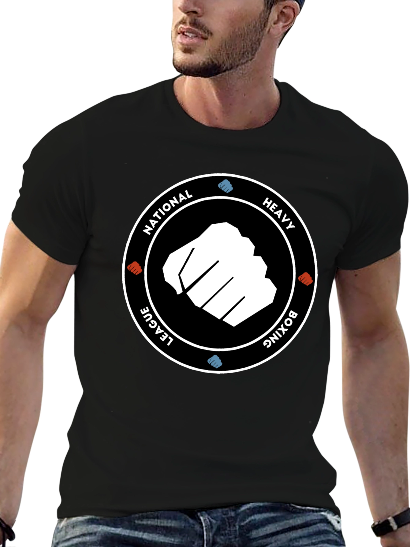 National Heavy Boxing League Black T-Shirt