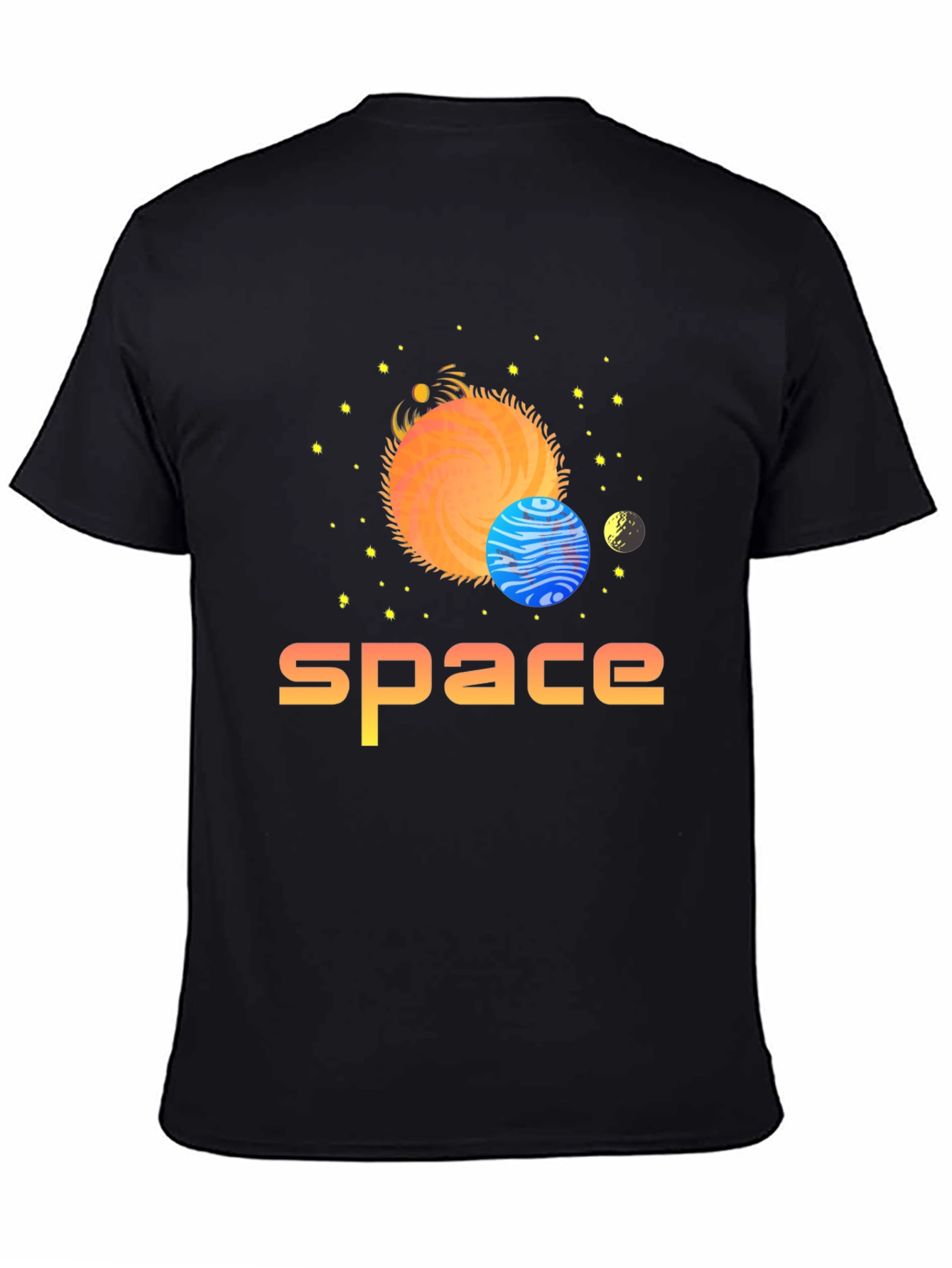Space Graphic Print T-Shirt - Stylish Outer Space Design
