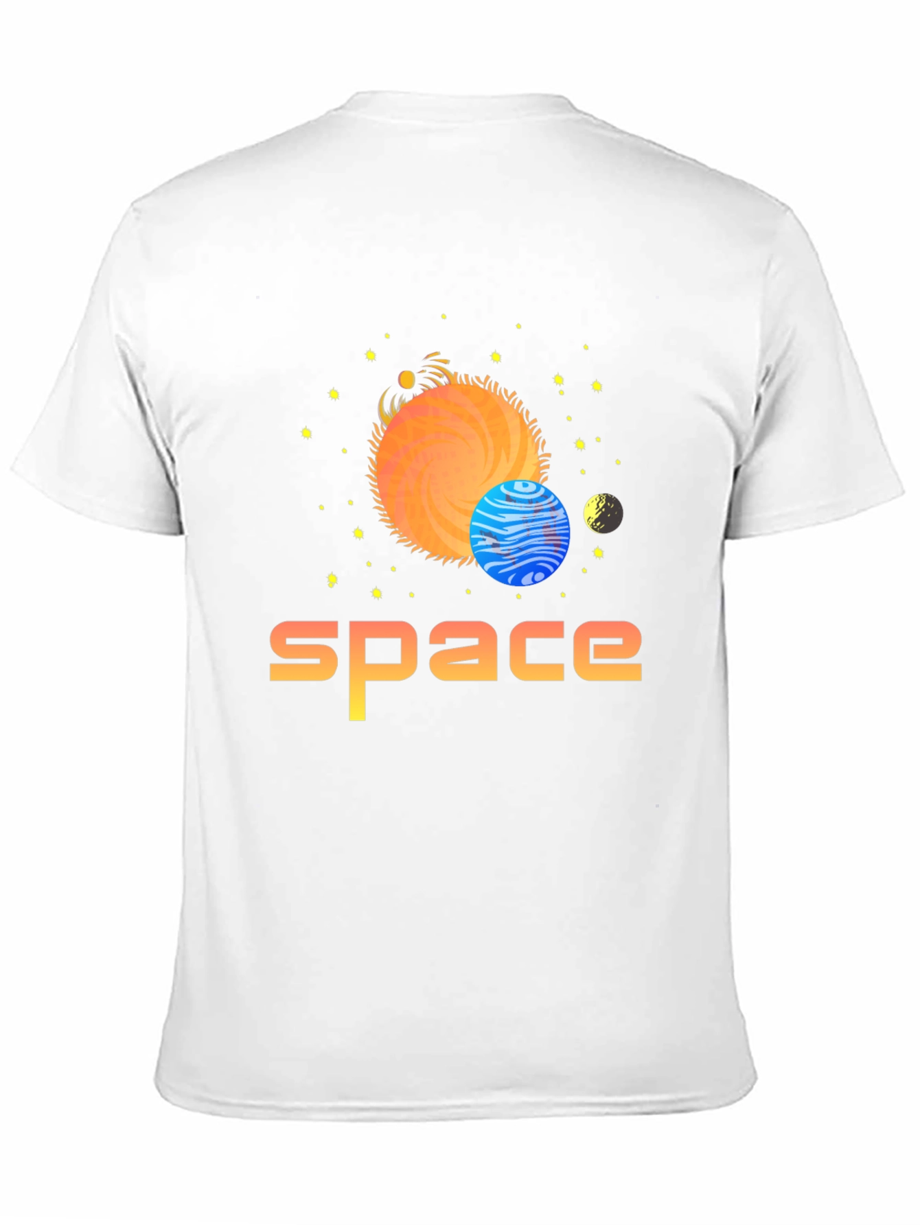 Space Graphic Print T-Shirt - Stylish Outer Space Design