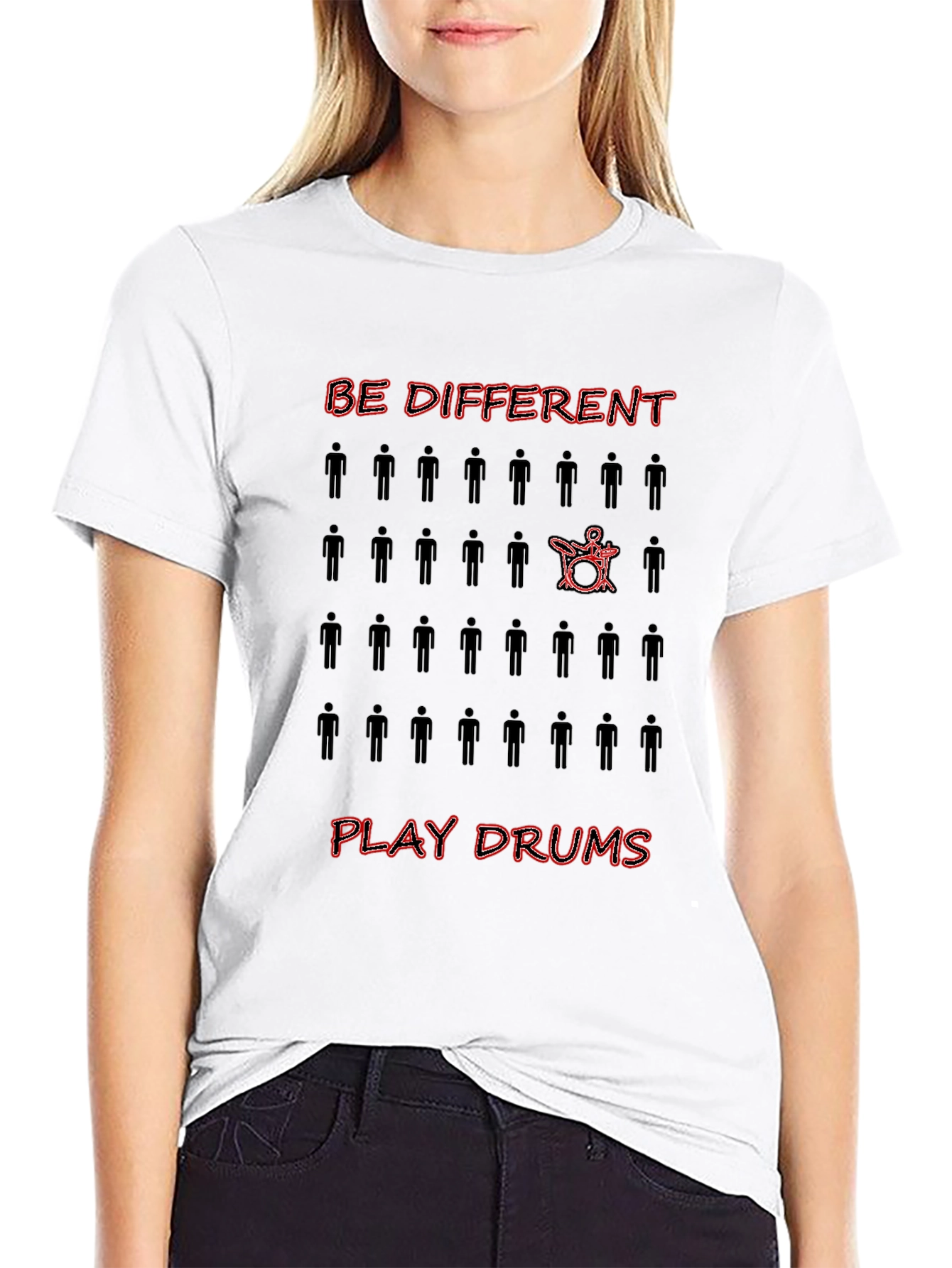 Be Different Play Drums Graphic Tee