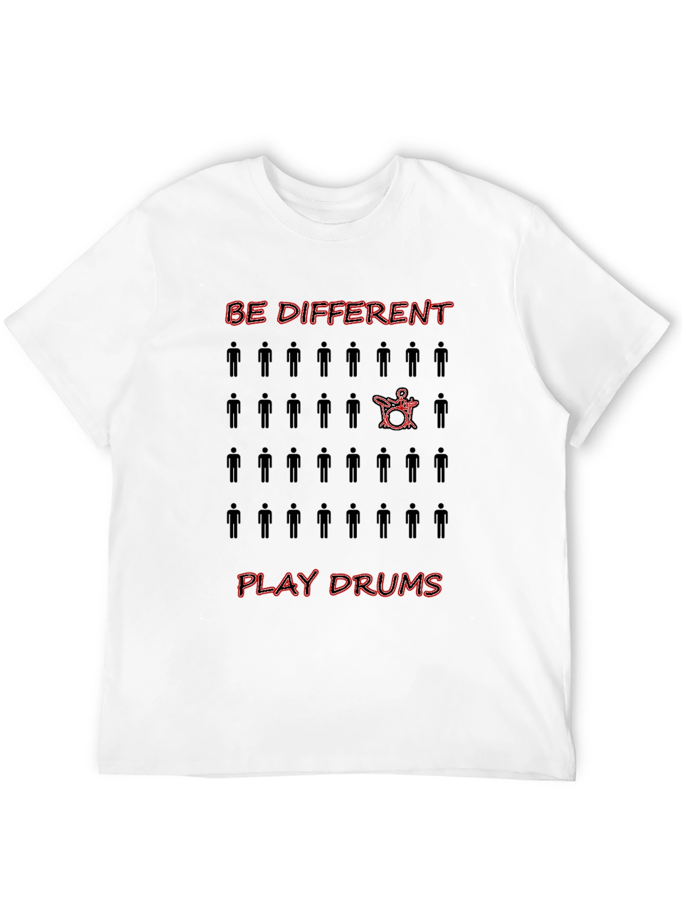 Be Different Play Drums Graphic Tee