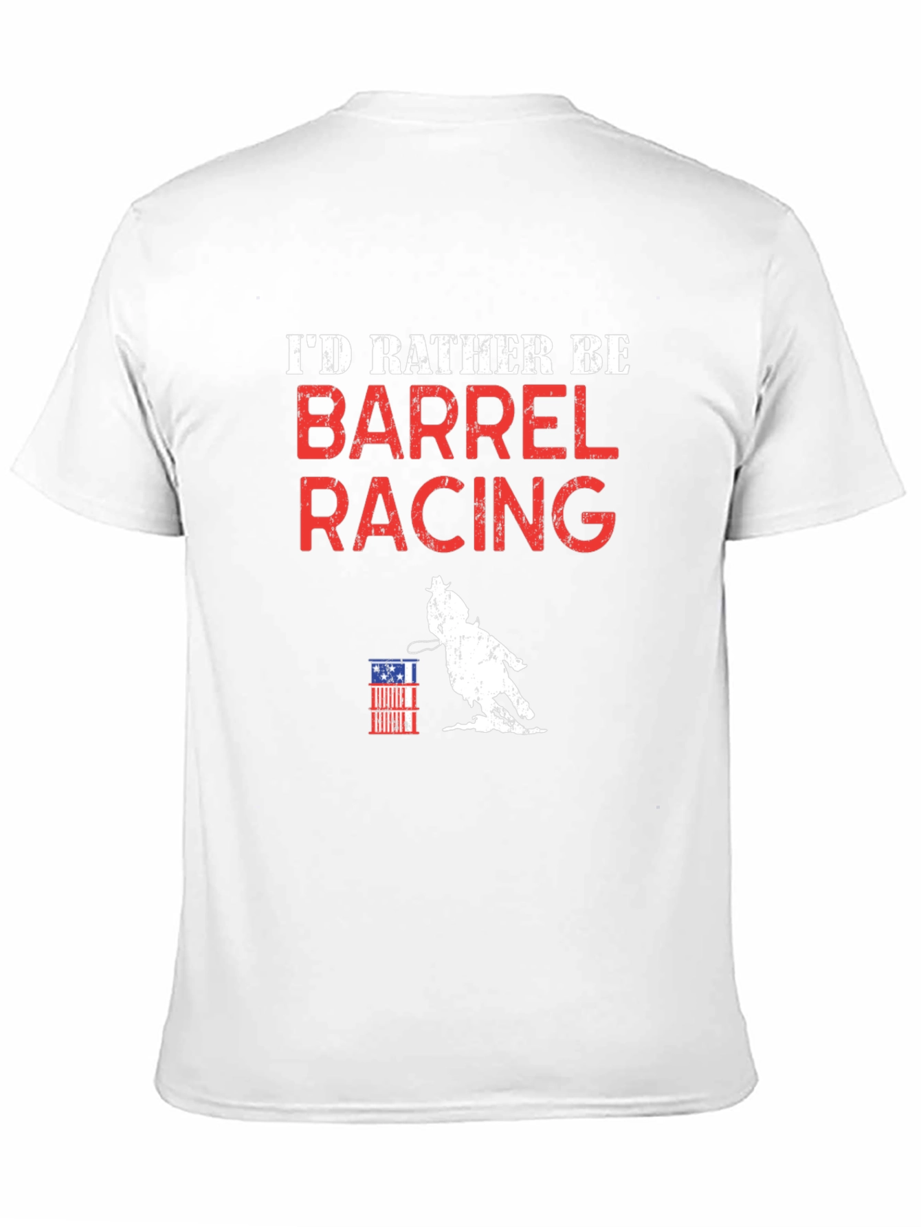 Barrel Racing T-Shirt - Id Rather Be Racing Tee