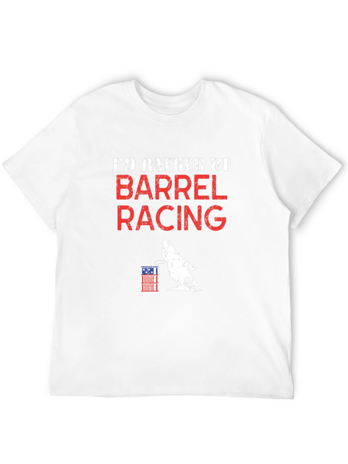 Barrel Racing T-Shirt - Id Rather Be Racing Tee