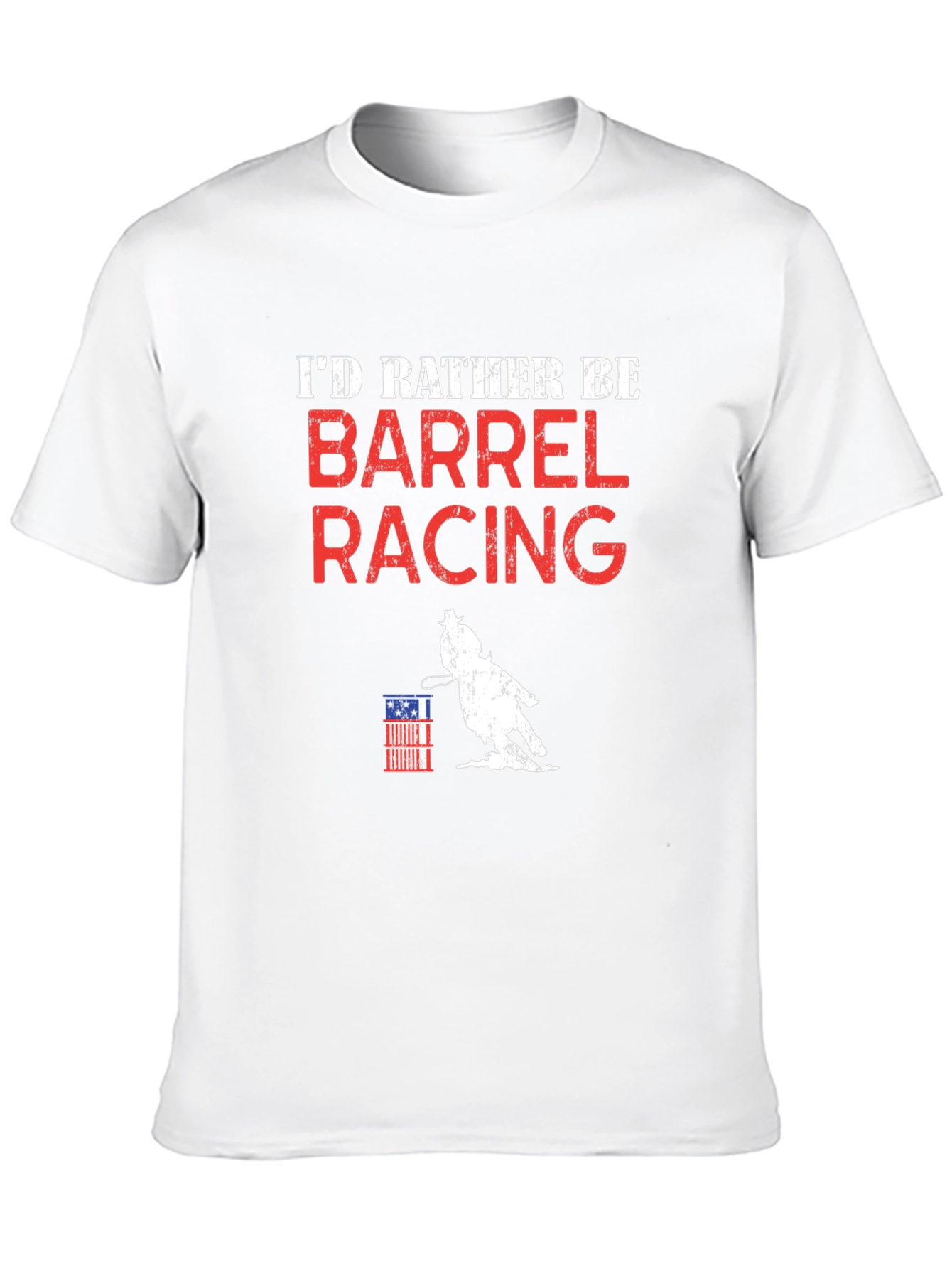 Barrel Racing T-Shirt - Id Rather Be Racing Tee