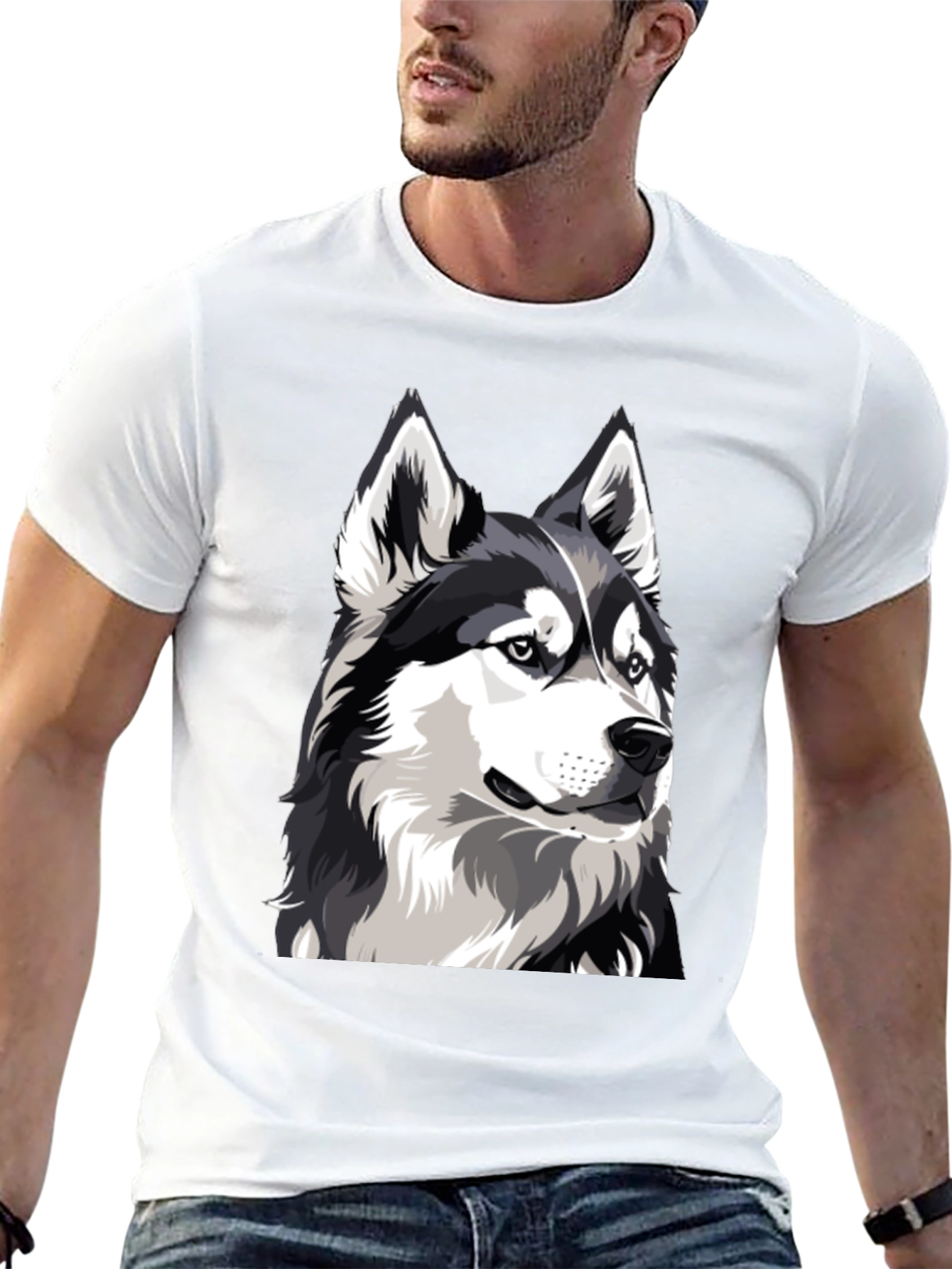 Husky Dog Graphic T-Shirt - Cool Animal Tee
