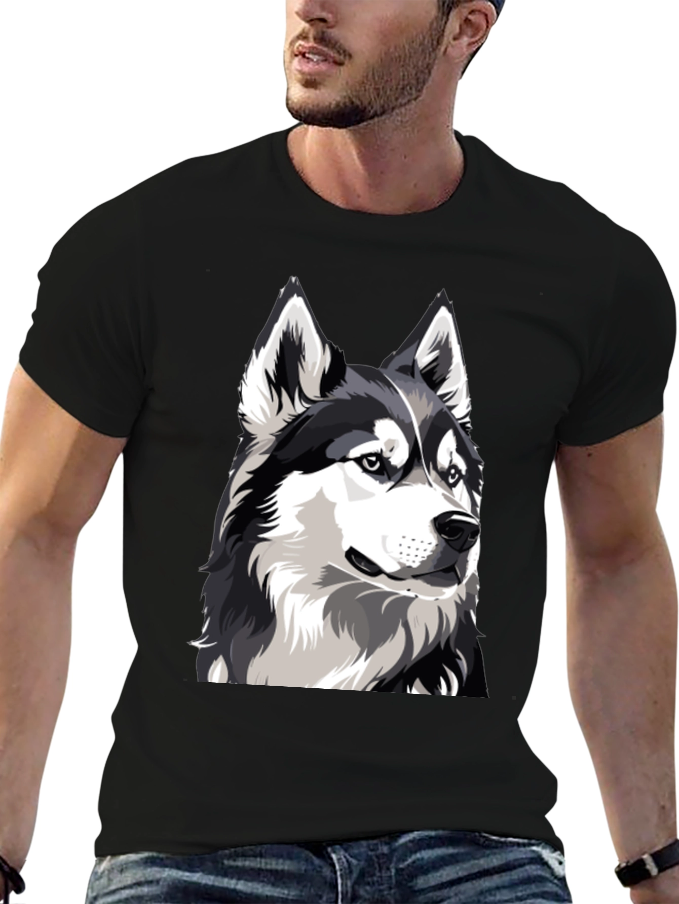Husky Dog Graphic T-Shirt - Cool Animal Tee