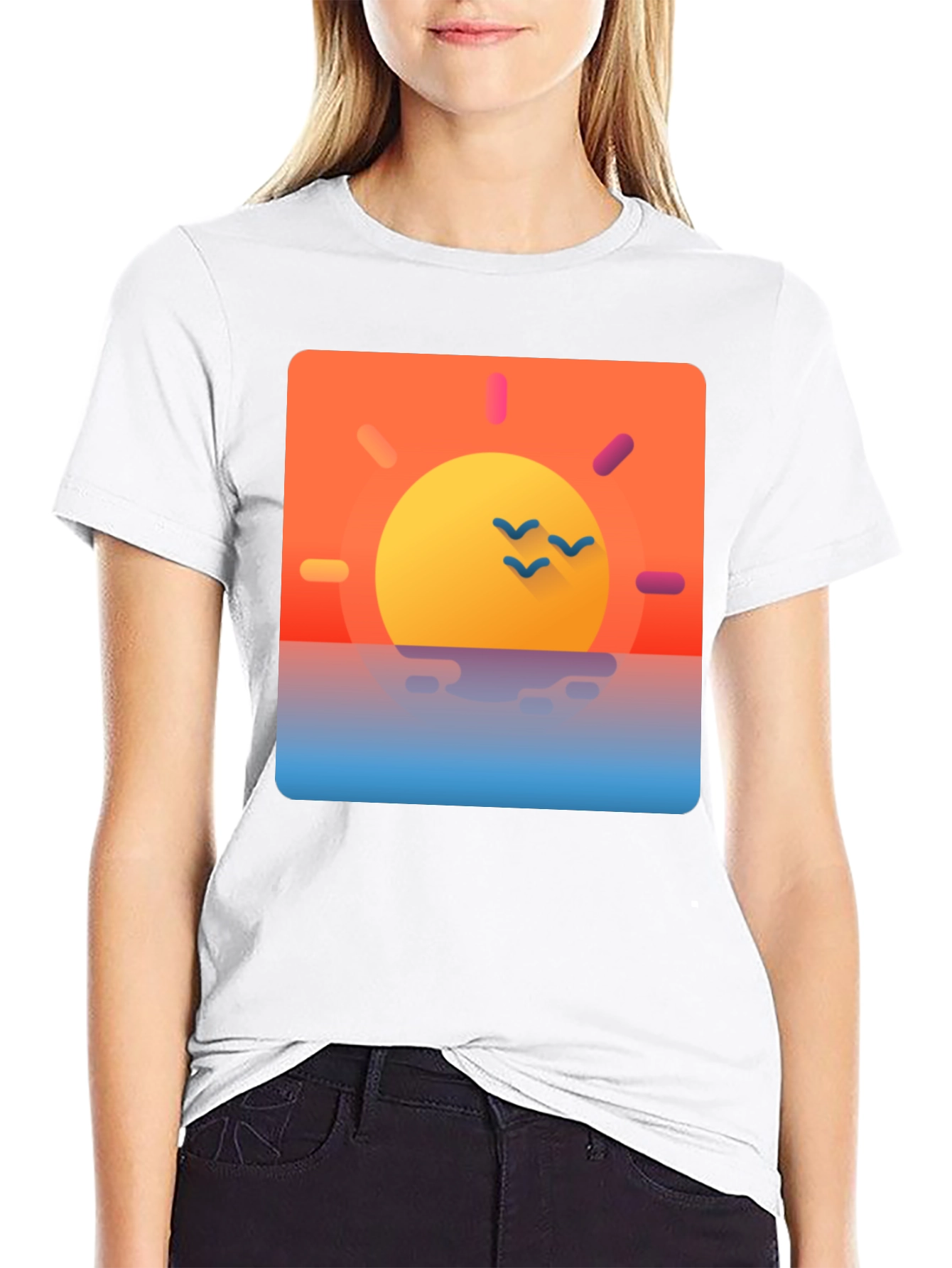 Sunset Graphic Tee - Cool Coastal Design