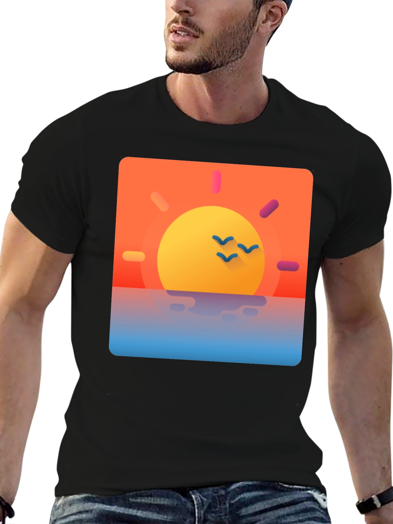 Sunset Graphic Tee - Cool Coastal Design