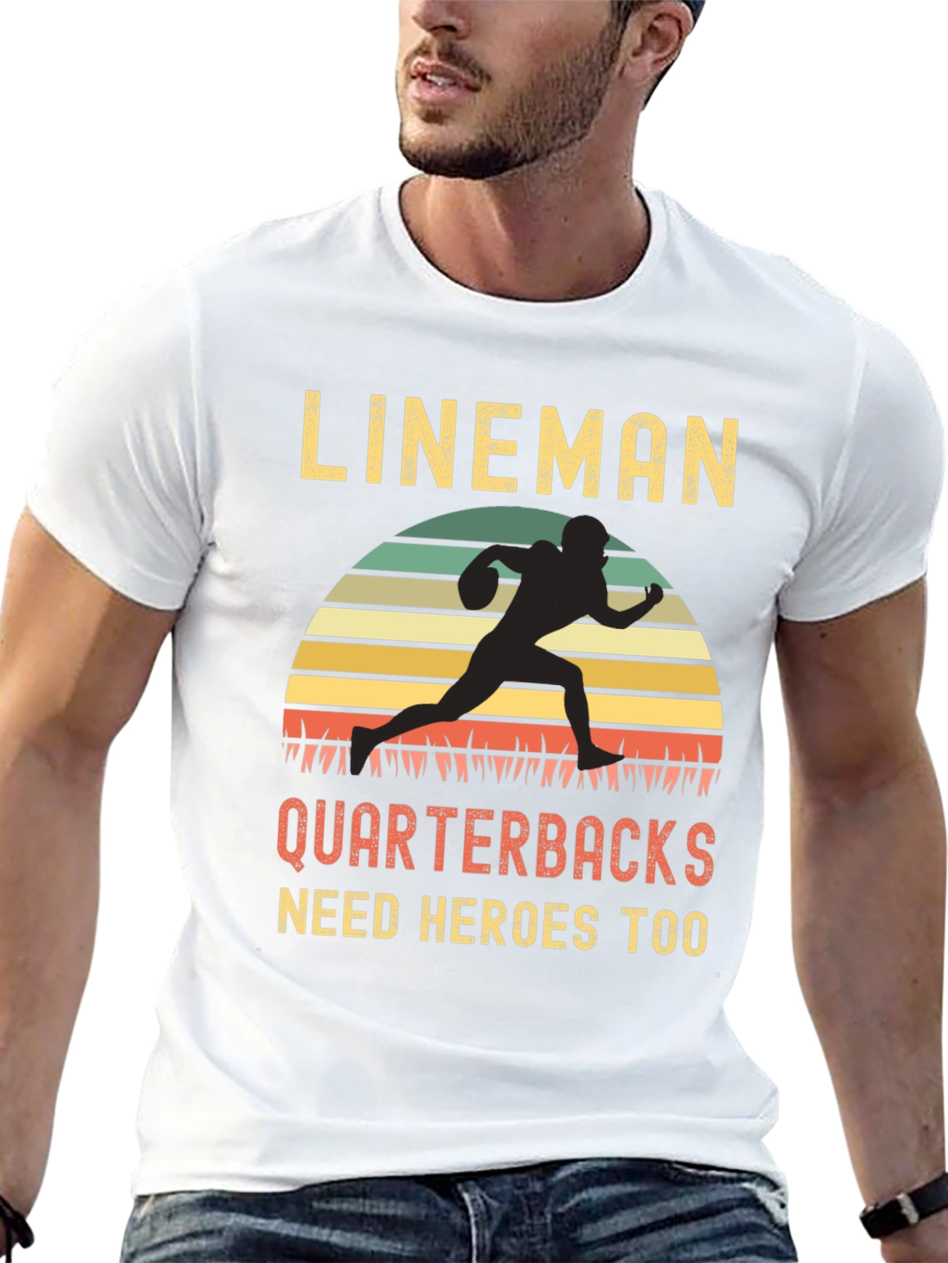 Lineman Quarterbacks Need Heroes Too T-Shirt