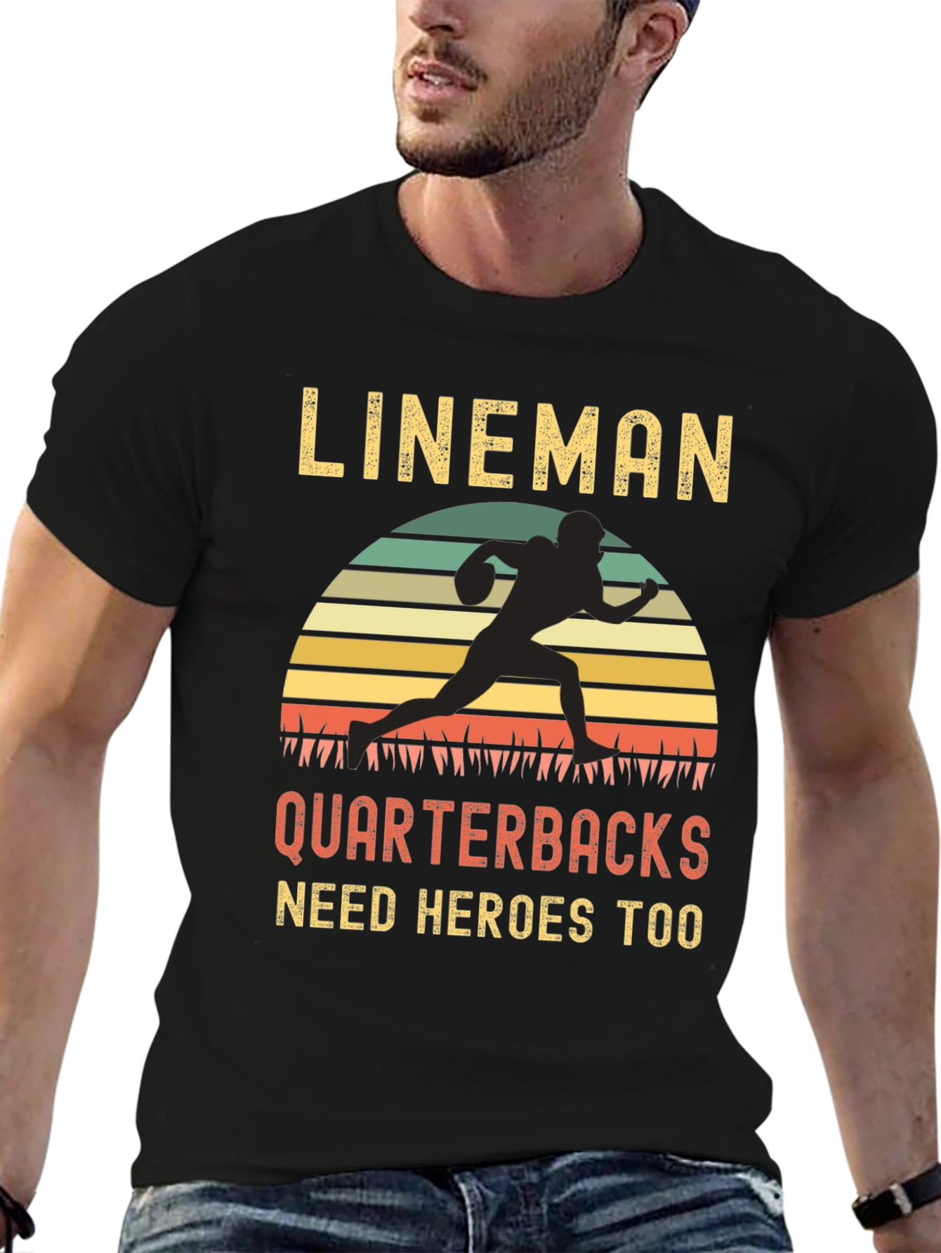Lineman Quarterbacks Need Heroes Too T-Shirt