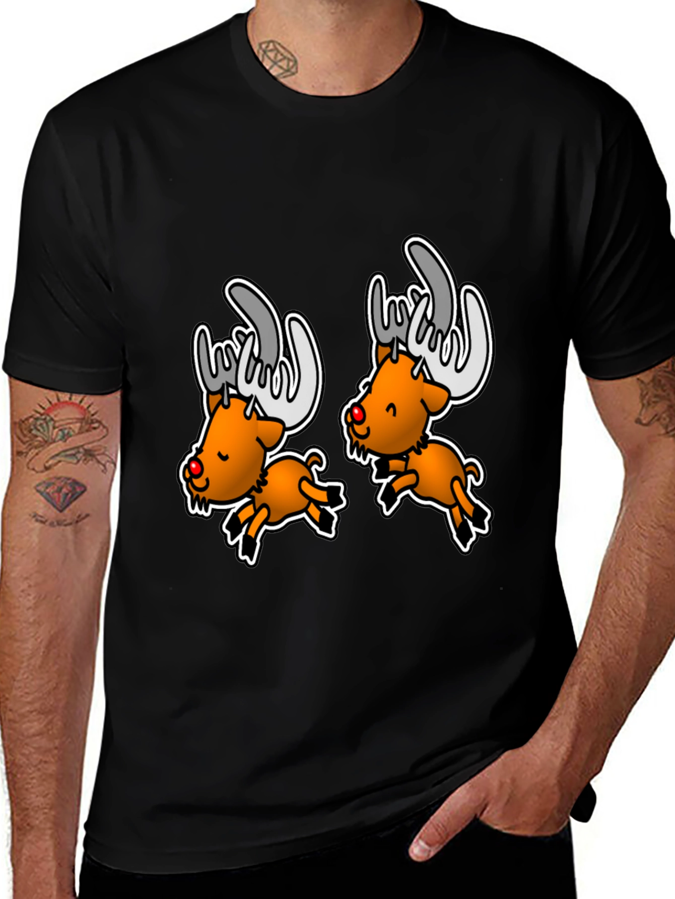 Rockin Reindeer Graphic Tee - Holiday Humor