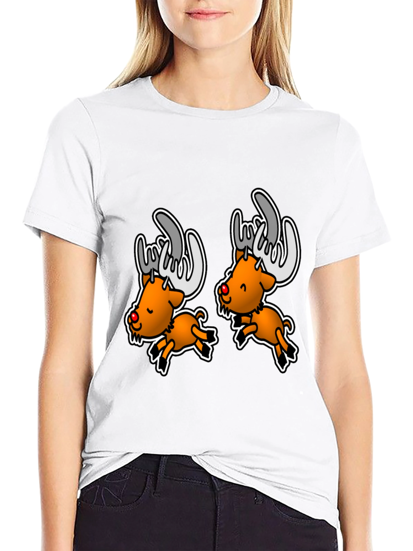 Rockin Reindeer Graphic Tee - Holiday Humor