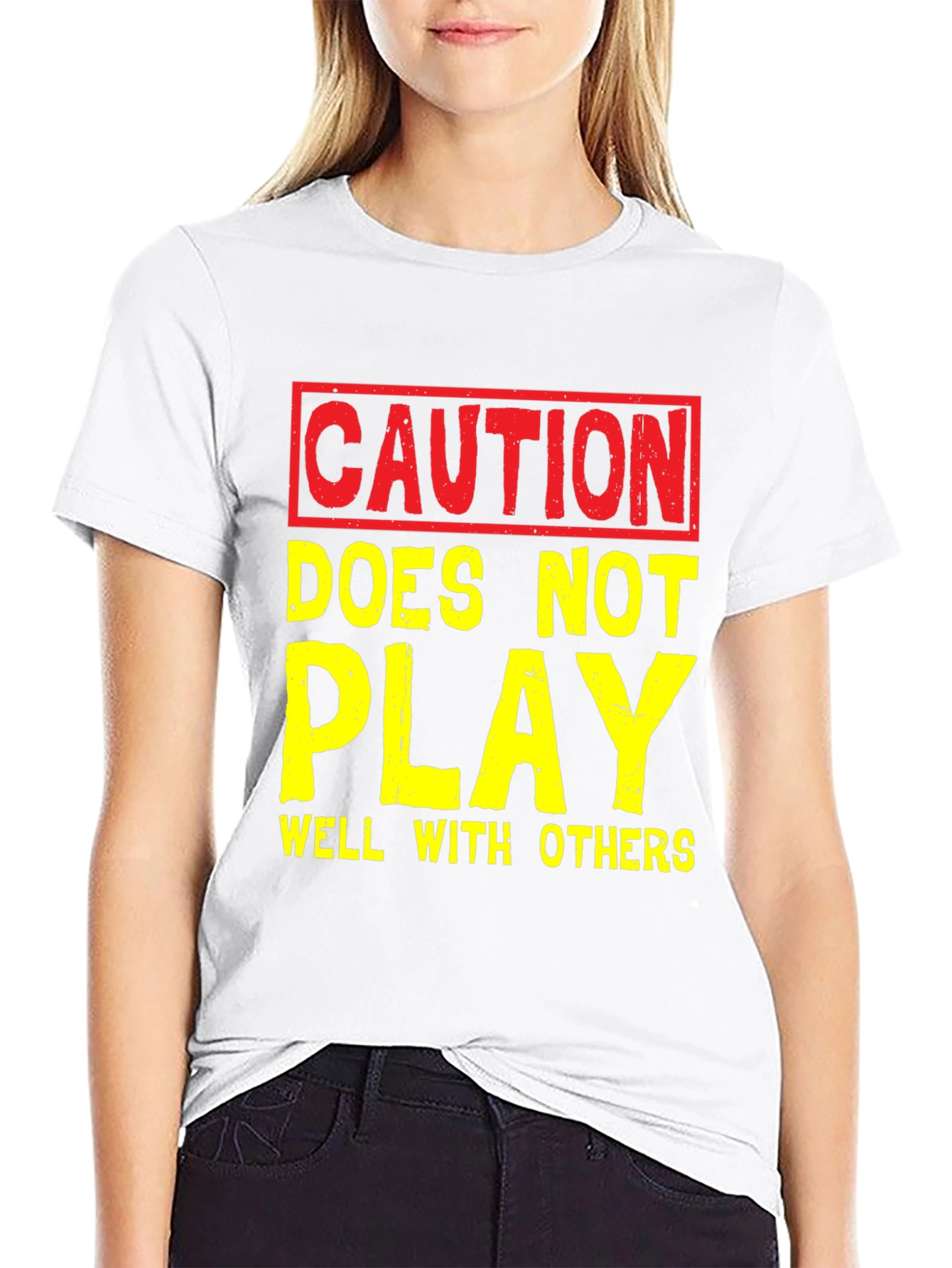 Caution: Doesnt Play Well With Others - Graphic T-Shirt