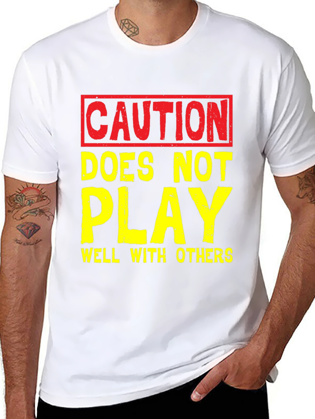 Caution: Doesnt Play Well With Others - Graphic T-Shirt