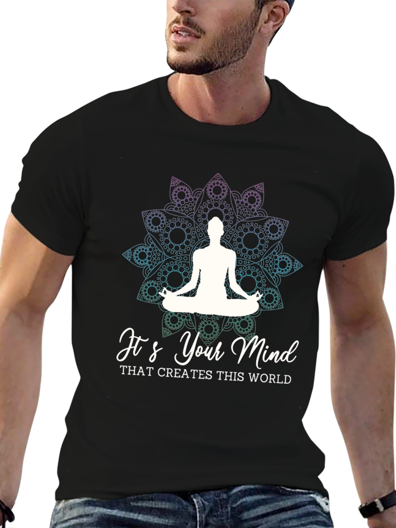 Mind Creates World T-Shirt - Yoga Meditation Tee