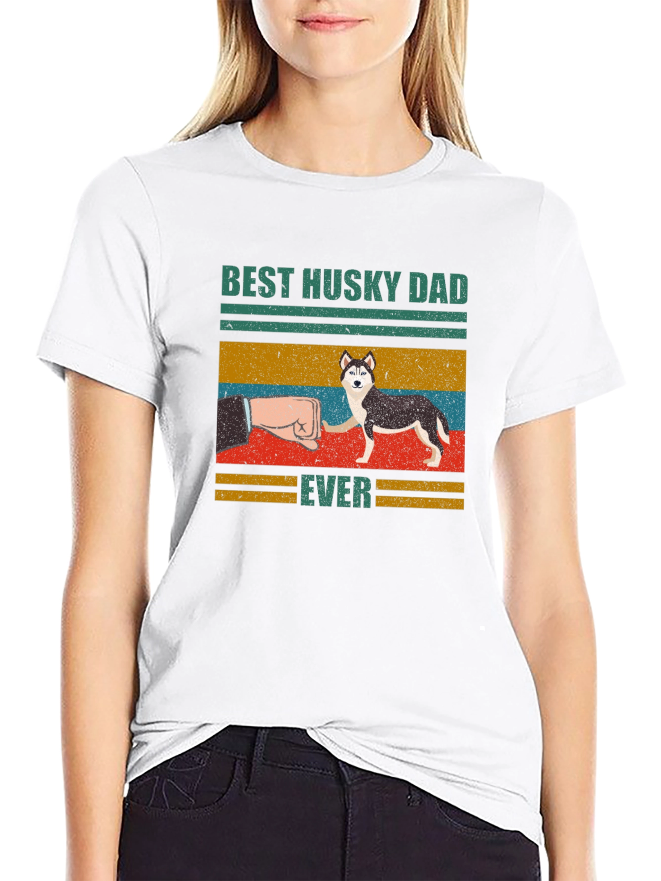 Best Husky Dad Ever Graphic T-Shirt