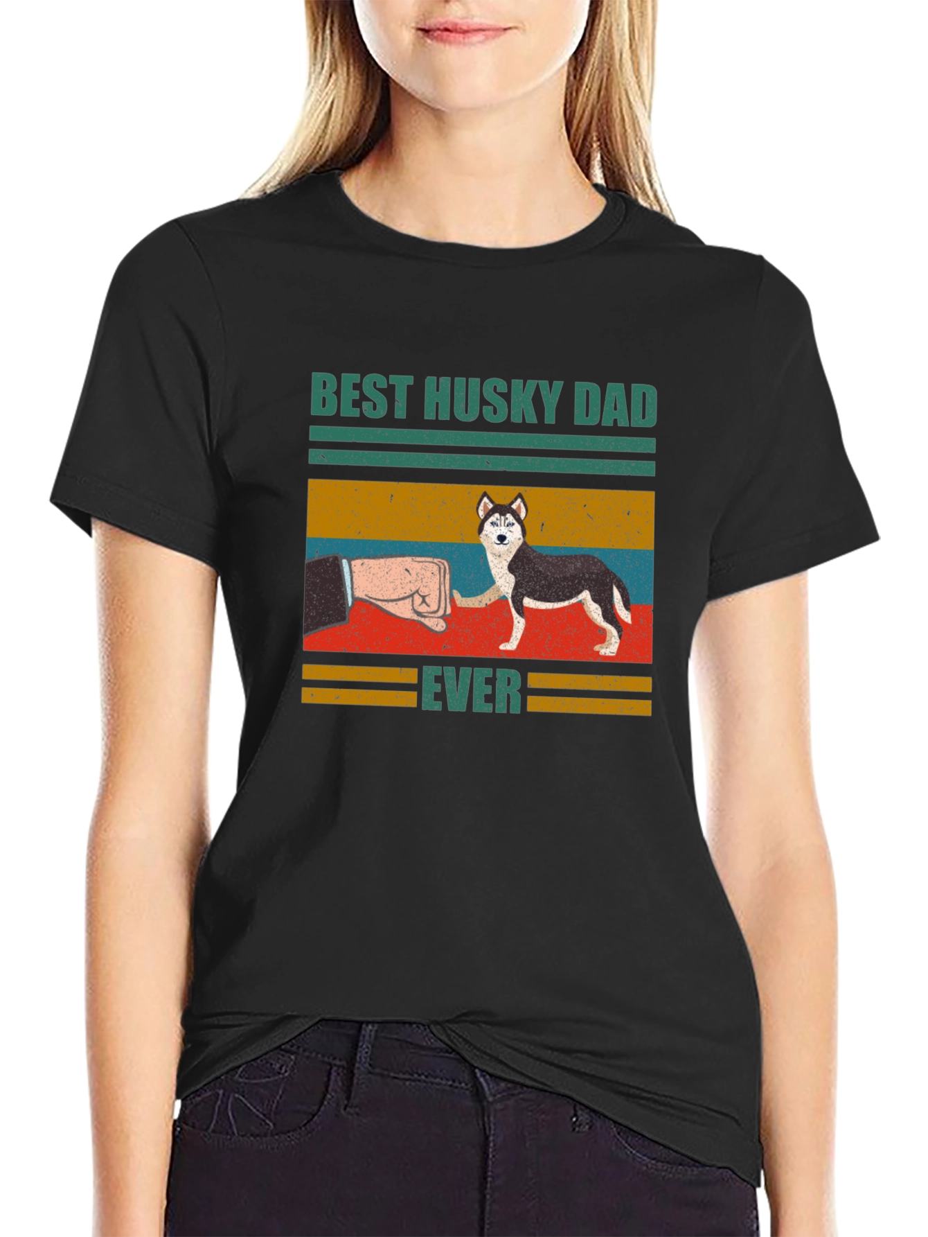 Best Husky Dad Ever Graphic T-Shirt