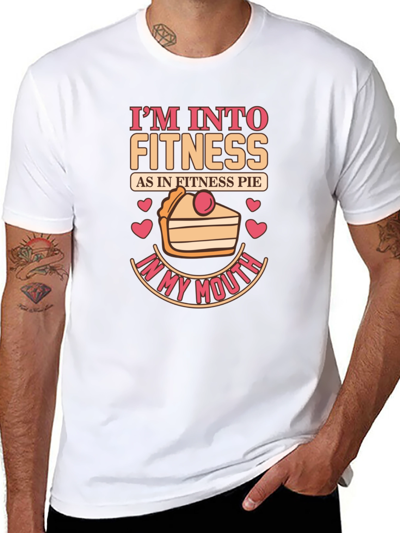 Fitness Pie Graphic T-Shirt - Funny Foodie Tee