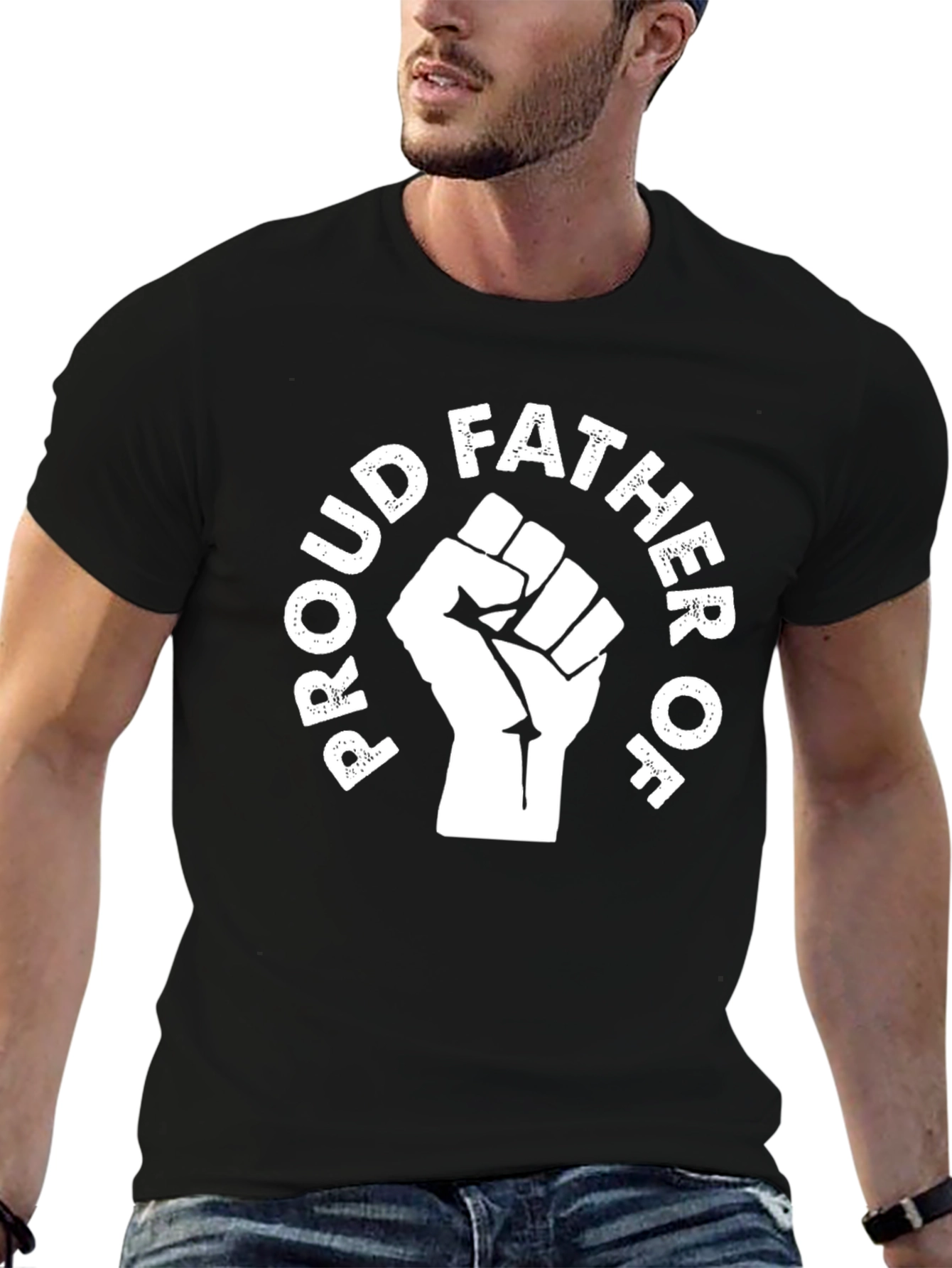 Proud Father Fist Graphic T-Shirt