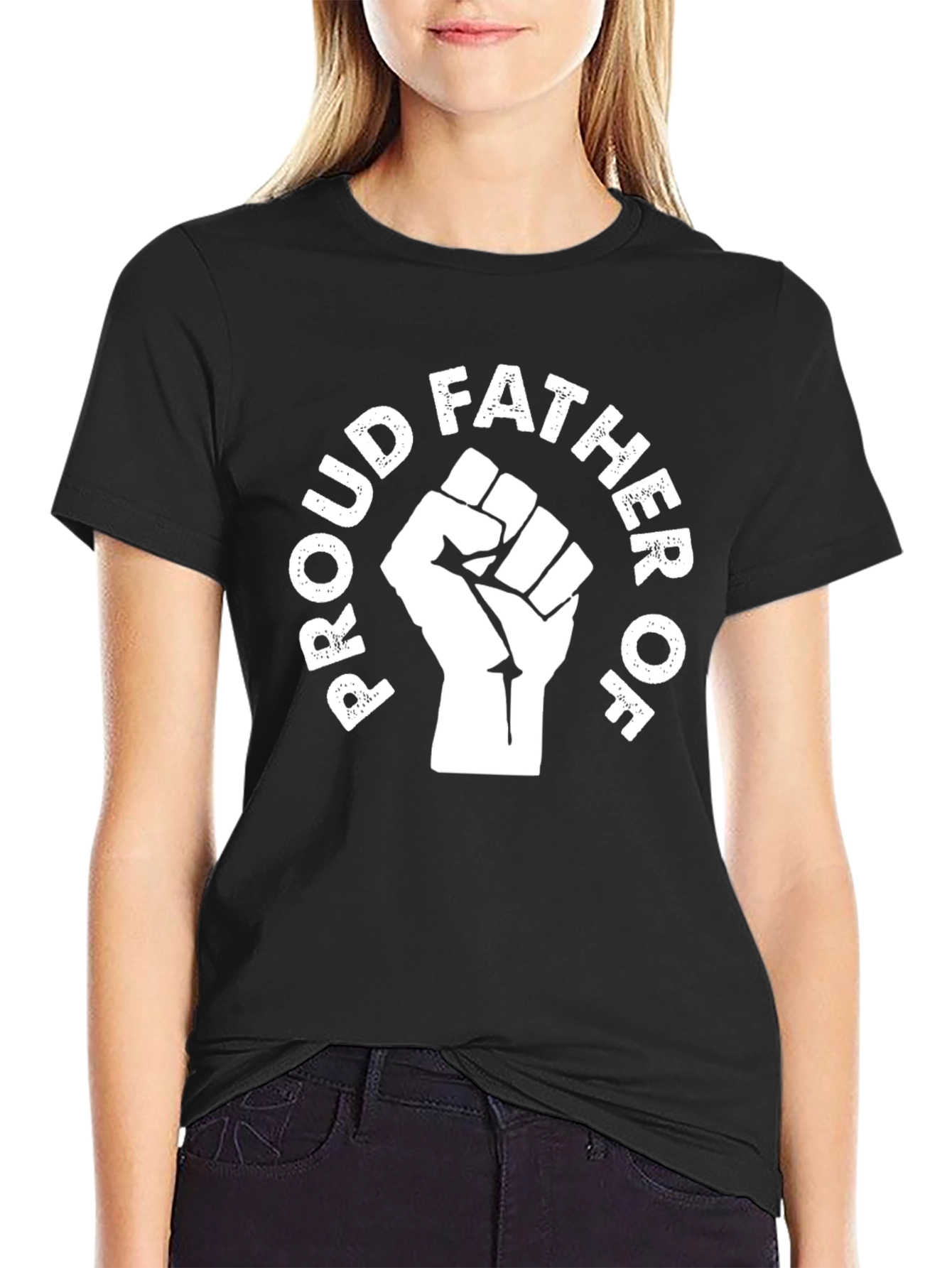 Proud Father Fist Graphic T-Shirt