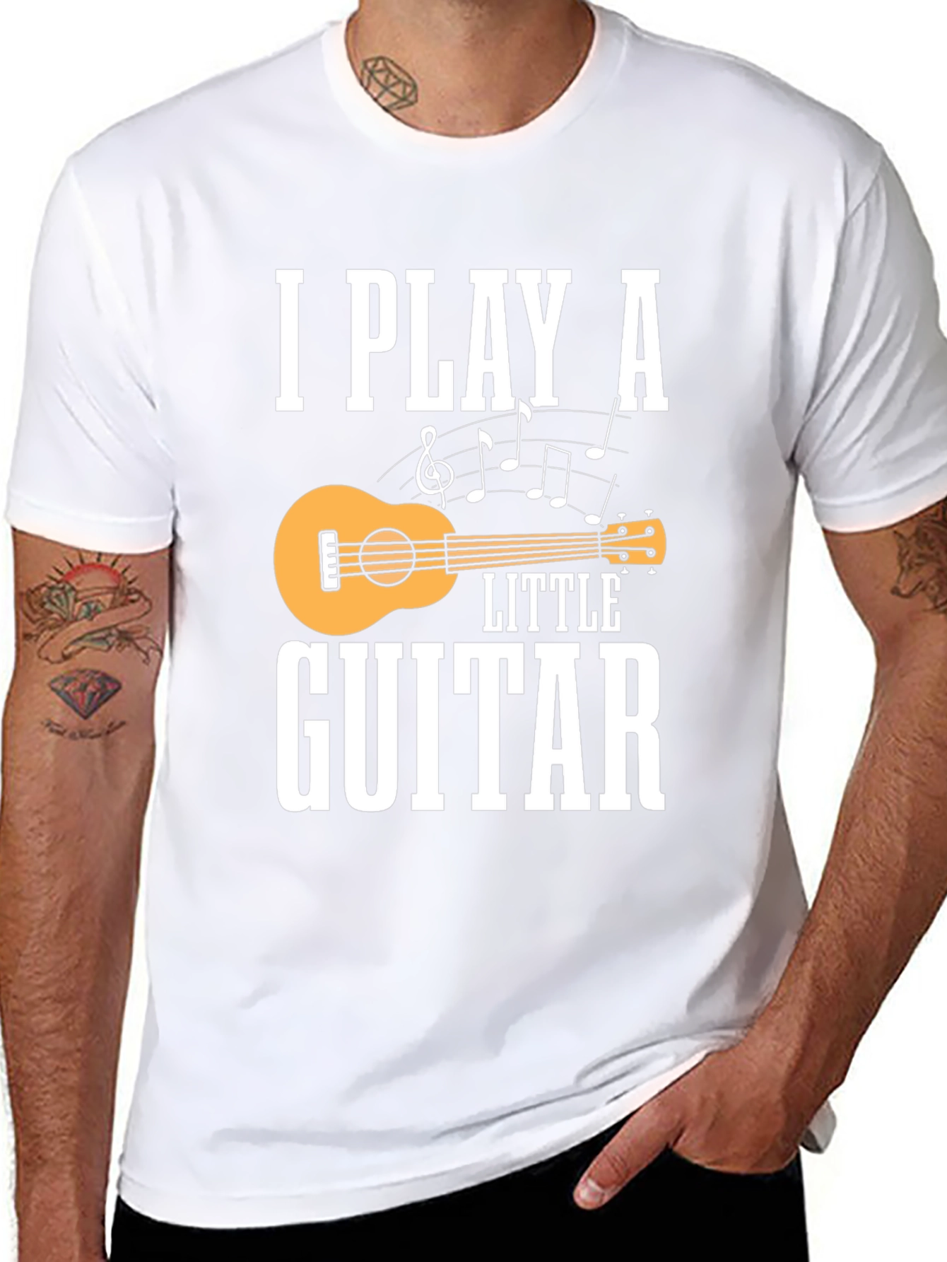 I Play a Little Guitar Graphic Tee