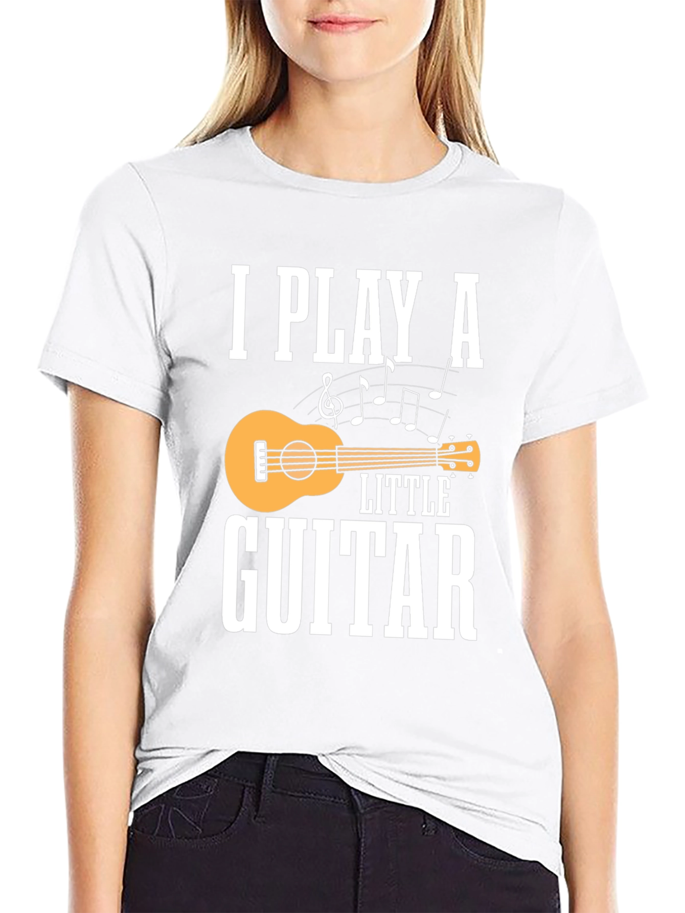 I Play a Little Guitar Graphic Tee