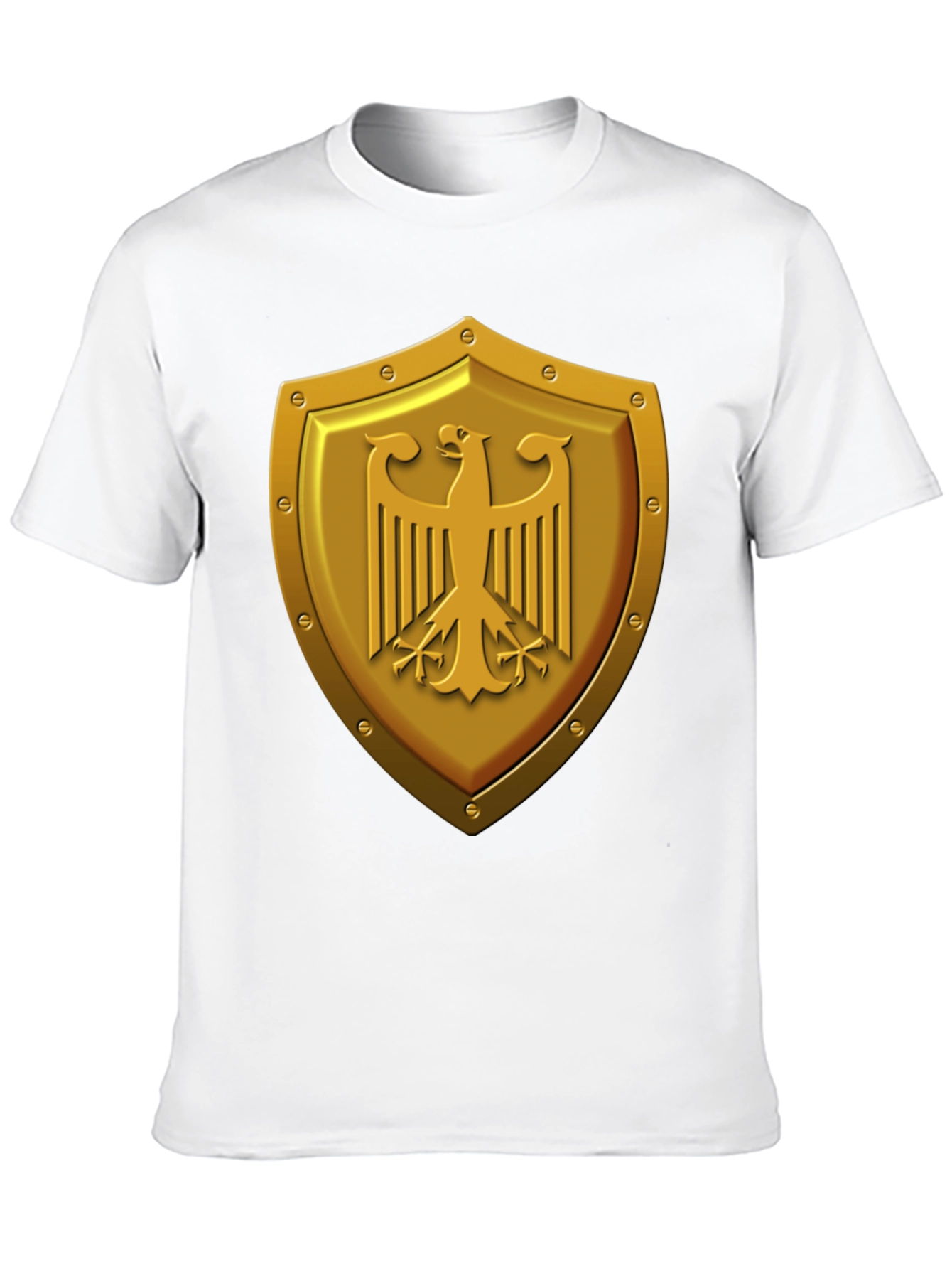 Gold Eagle Shield Graphic Tee - Black