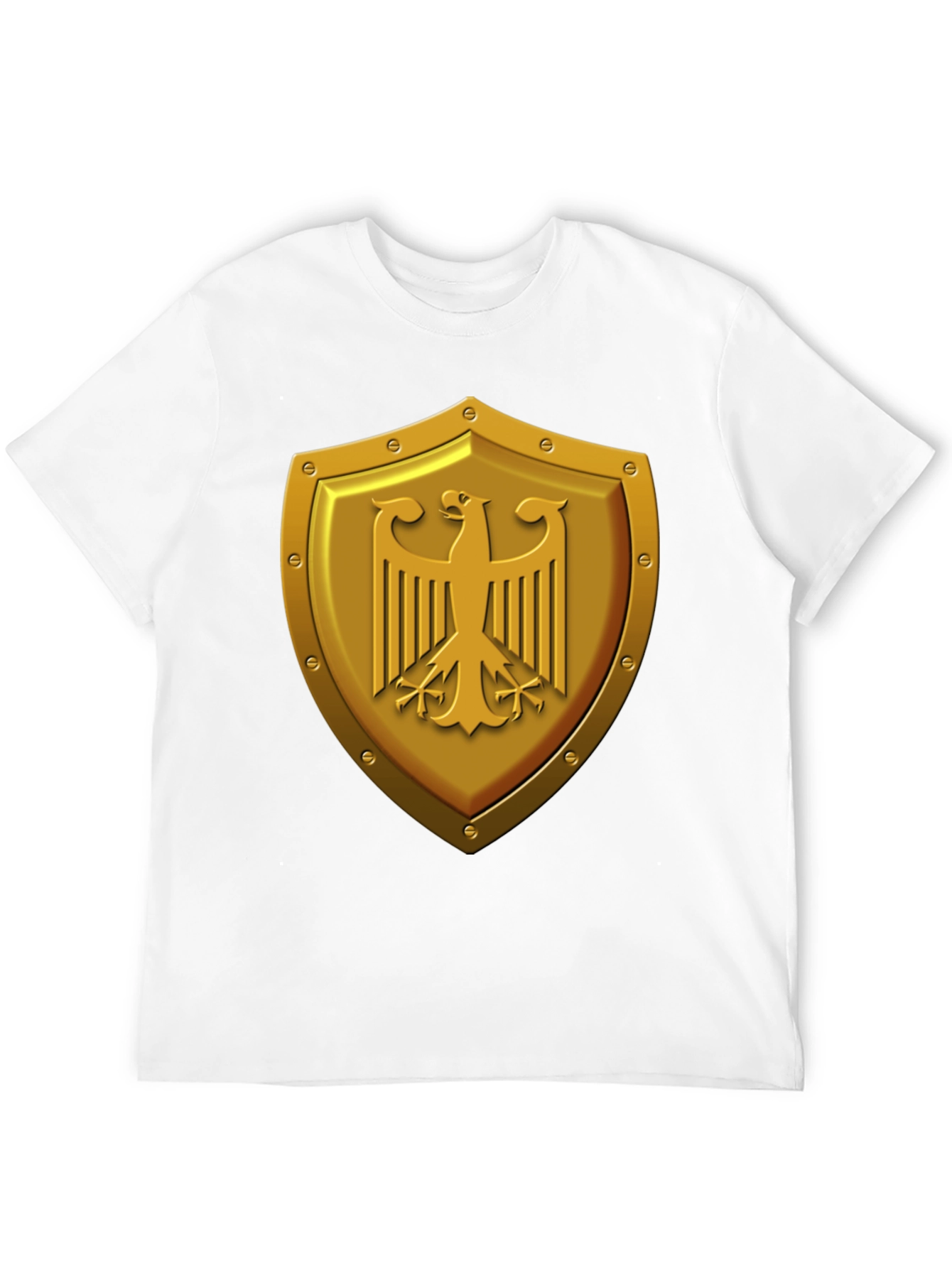 Gold Eagle Shield Graphic Tee - Black