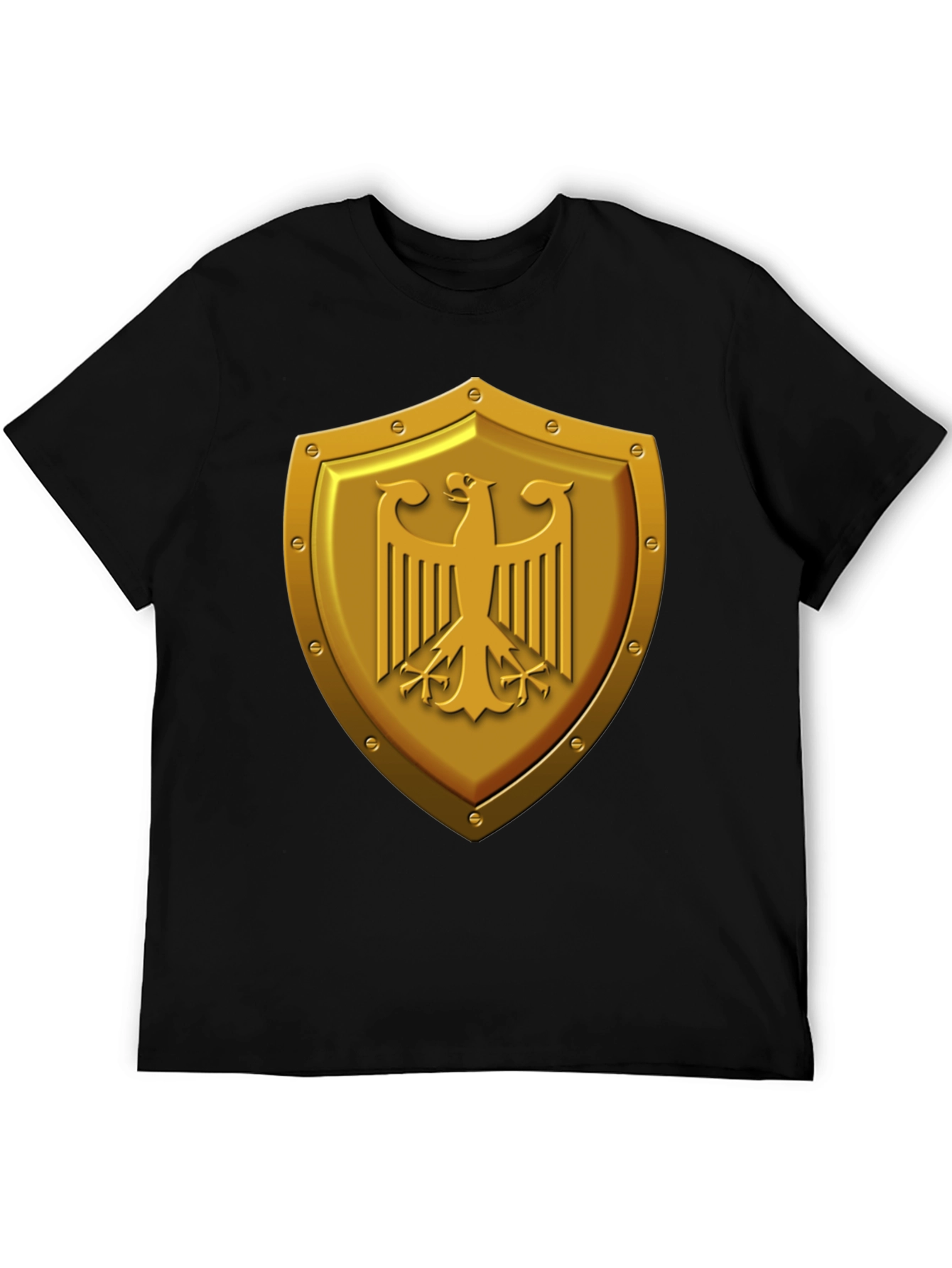 Gold Eagle Shield Graphic Tee - Black