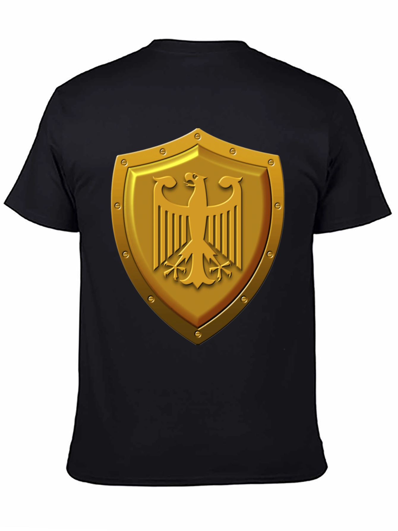 Gold Eagle Shield Graphic Tee - Black