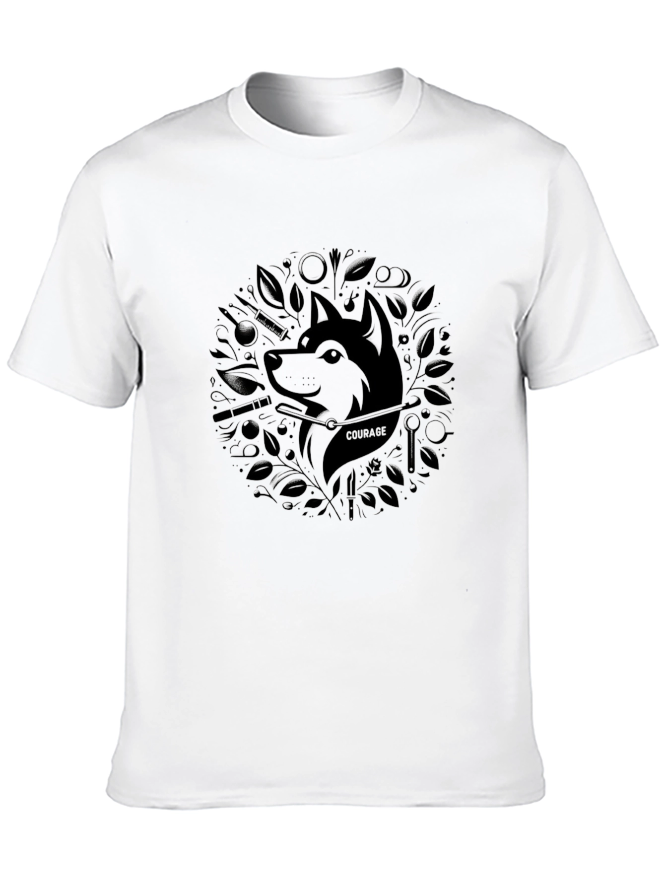 Courage Dog Graphic Tee - Black