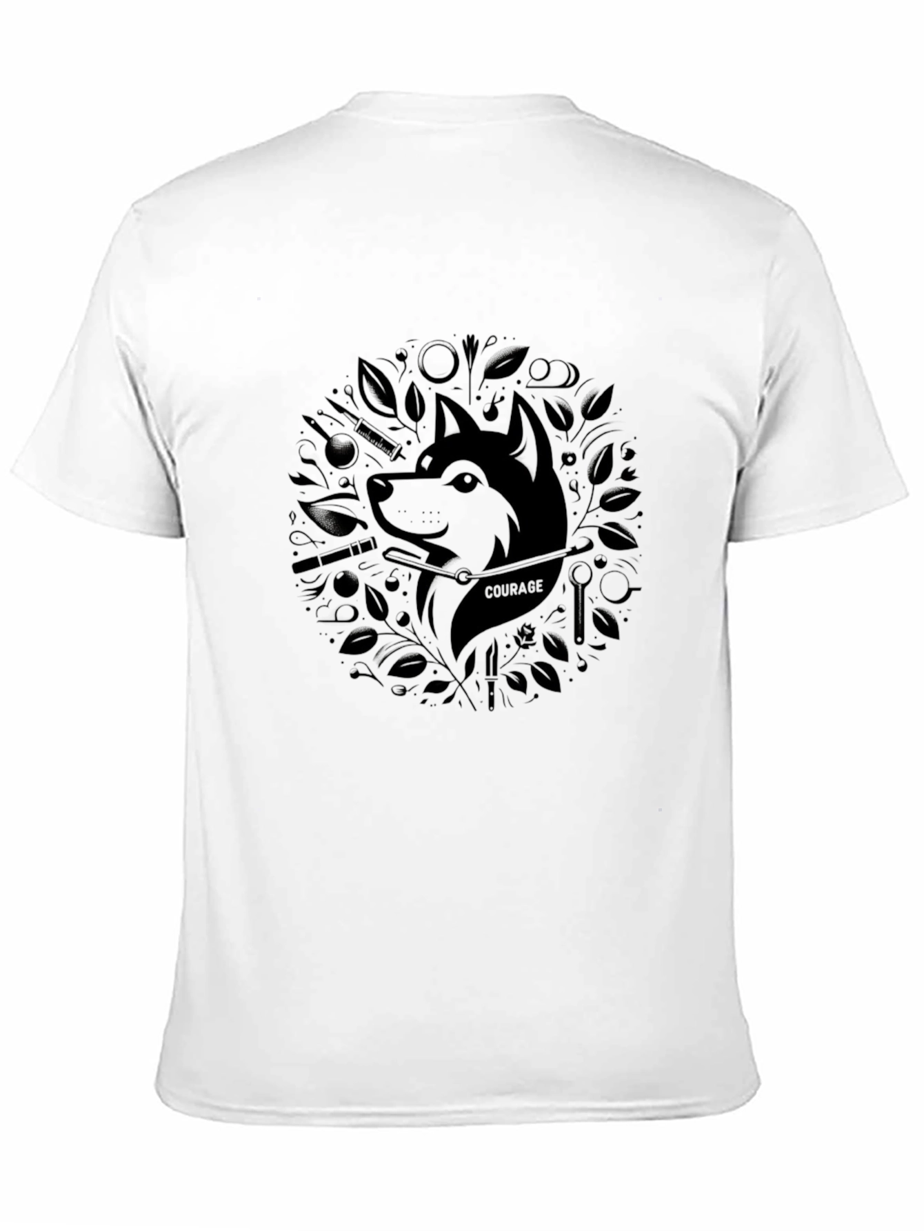 Courage Dog Graphic Tee - Black