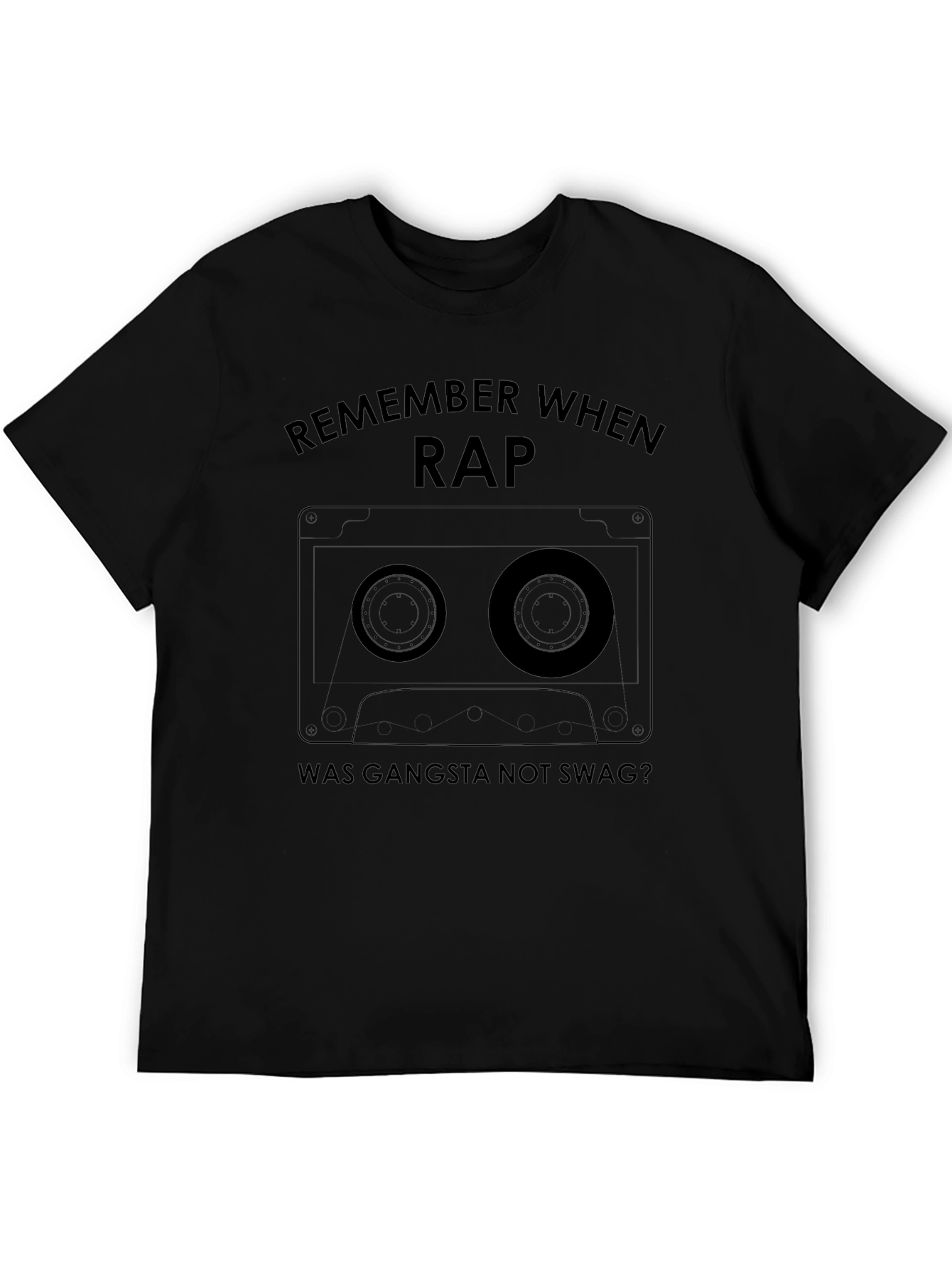 Remember When Rap Was Gangsta Black T-Shirt