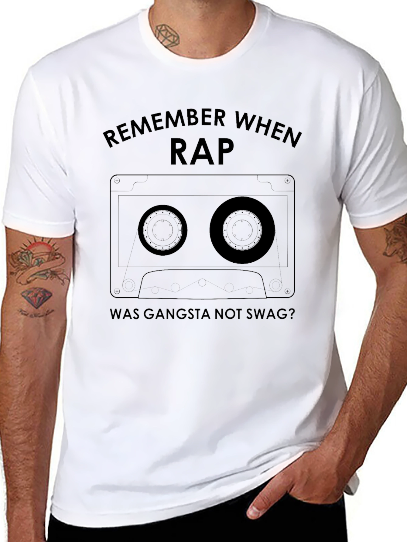 Remember When Rap Was Gangsta Black T-Shirt