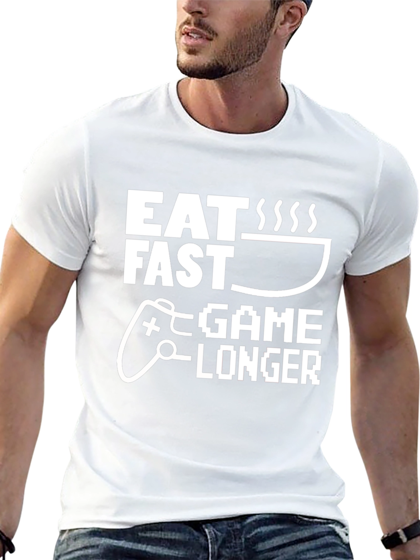 Eat Fast Game Longer Black T-Shirt