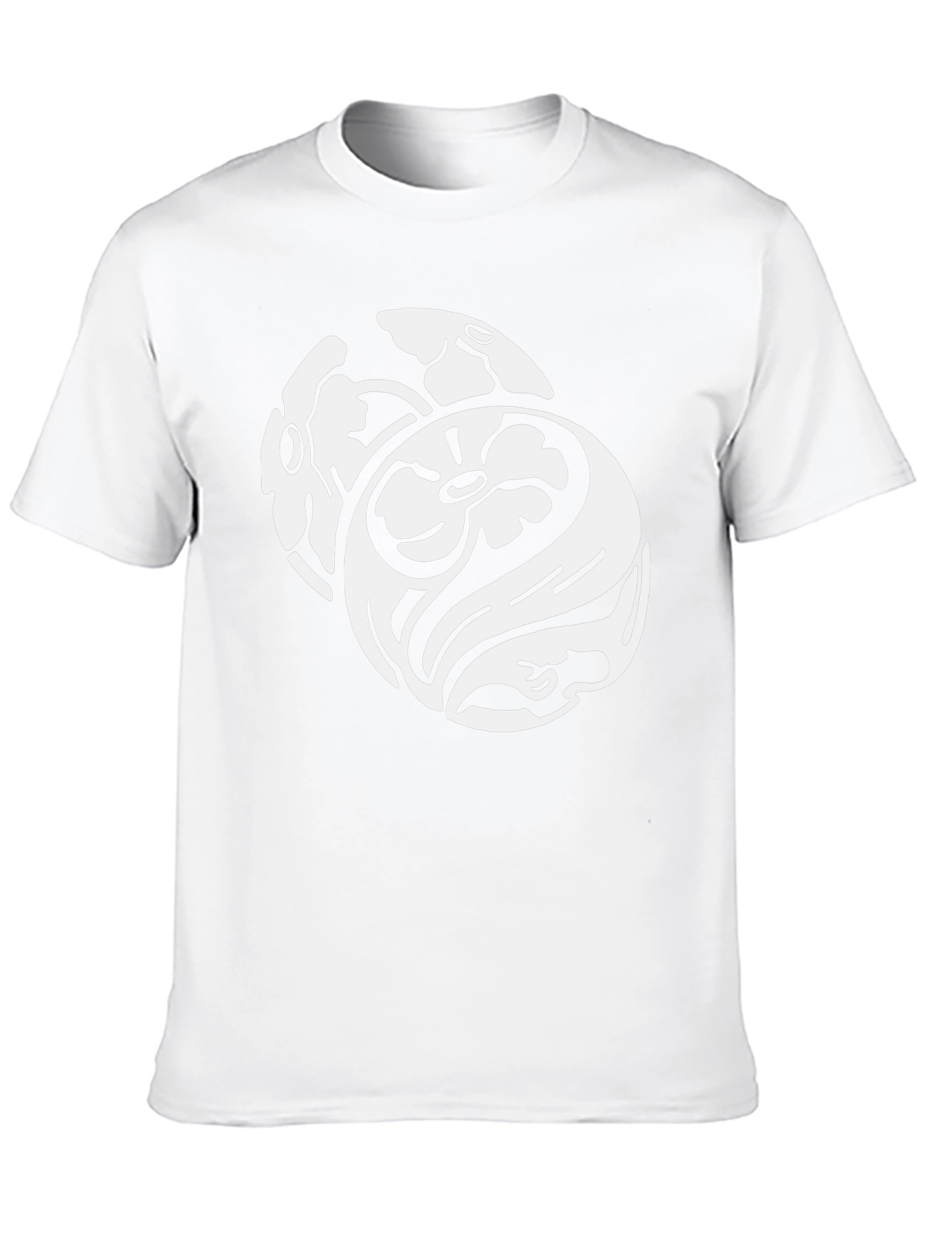 Floral Yin Yang Graphic Tee - Modern Design