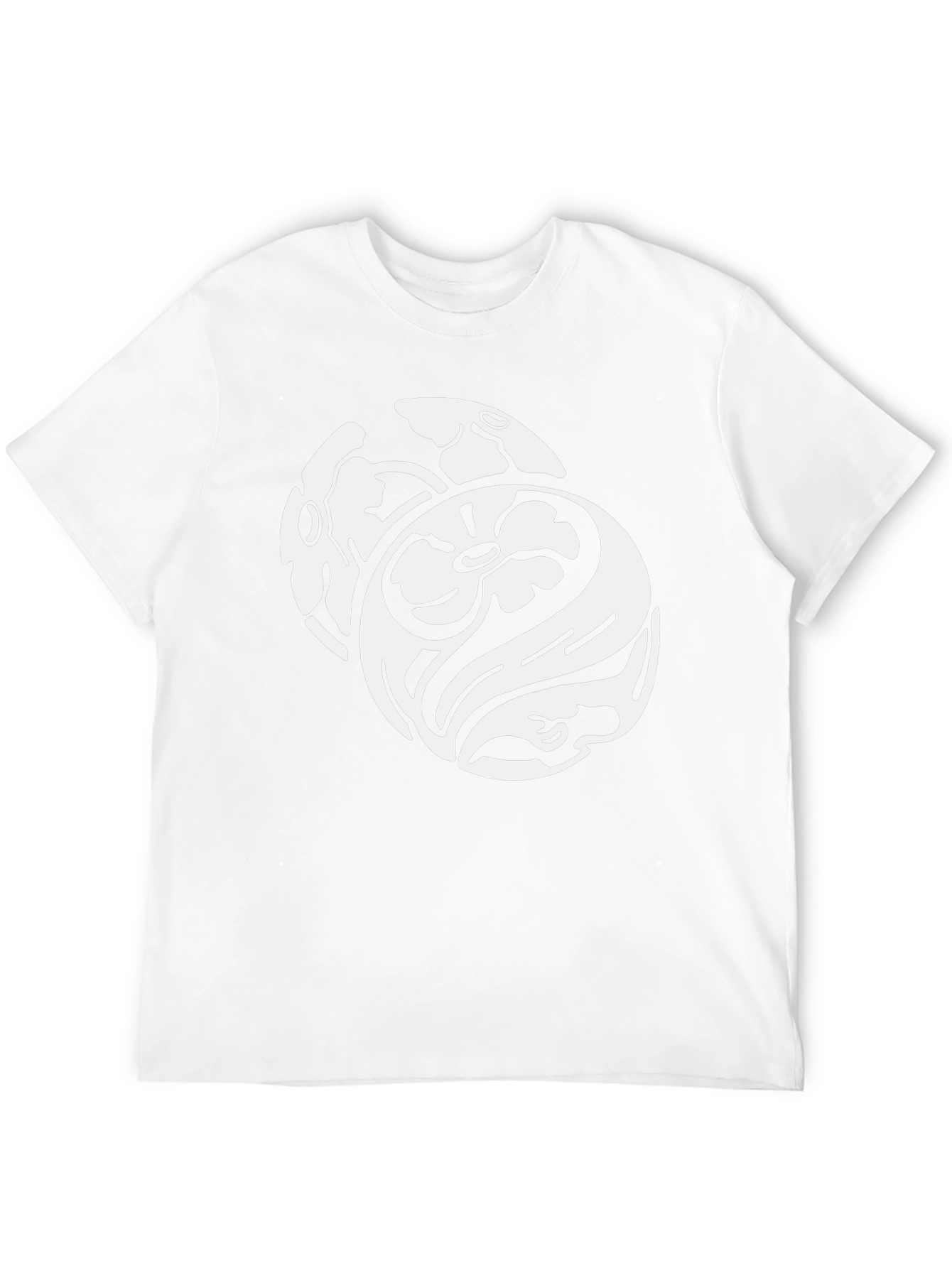 Floral Yin Yang Graphic Tee - Modern Design
