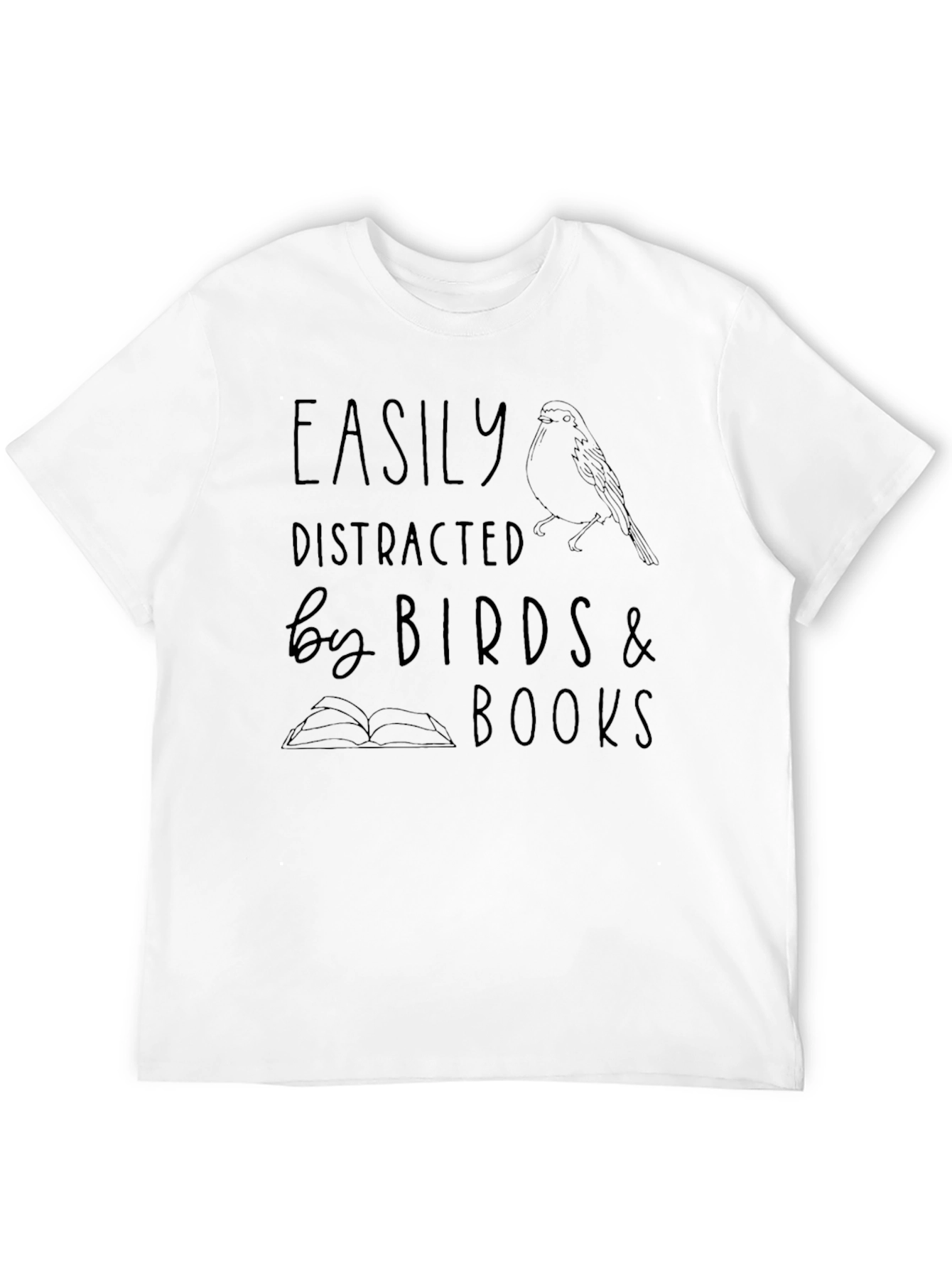 Easily Distracted by Birds & Books T-Shirt